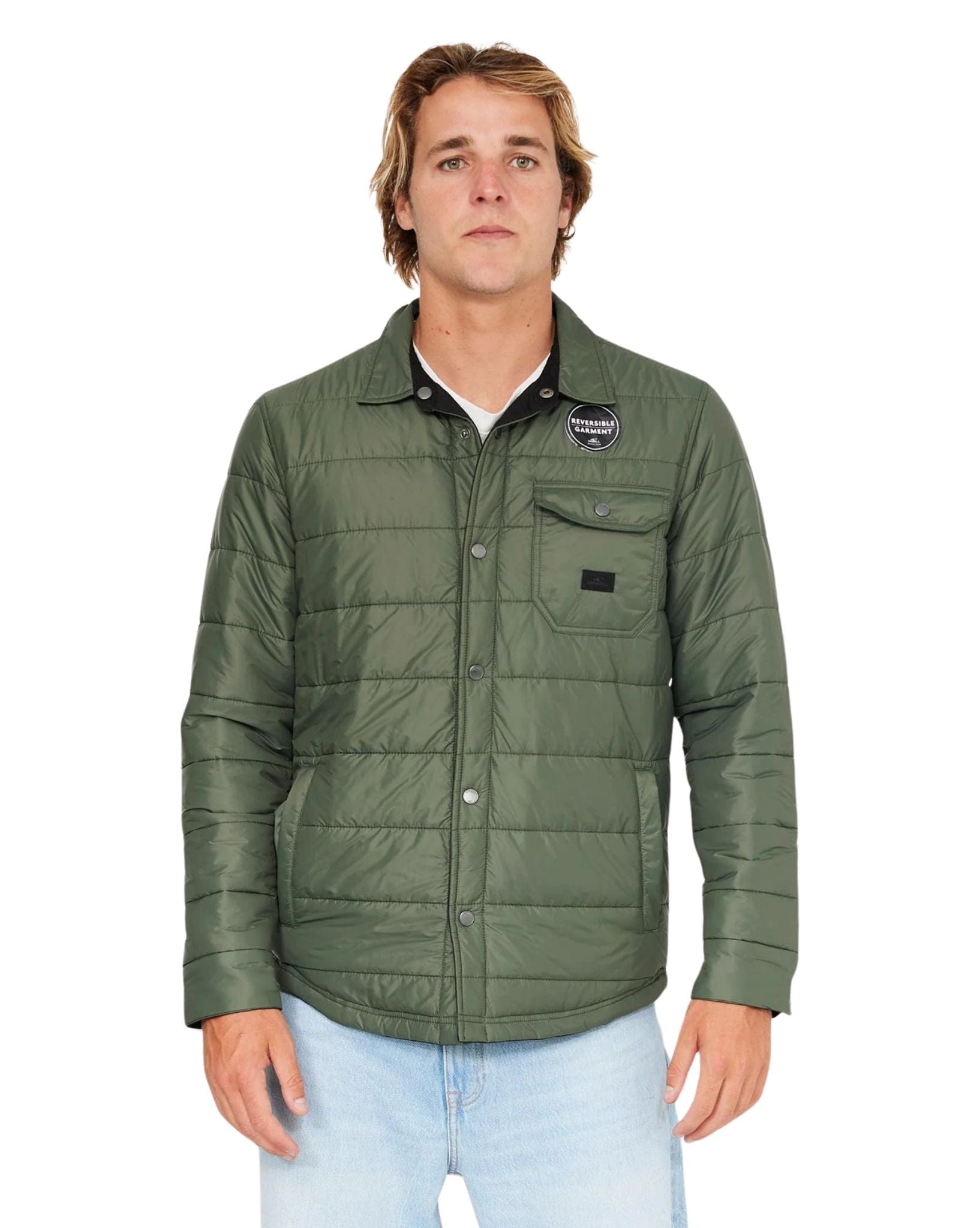 O'Neill Mens Zepher Reversible Jacket - Dark Olive