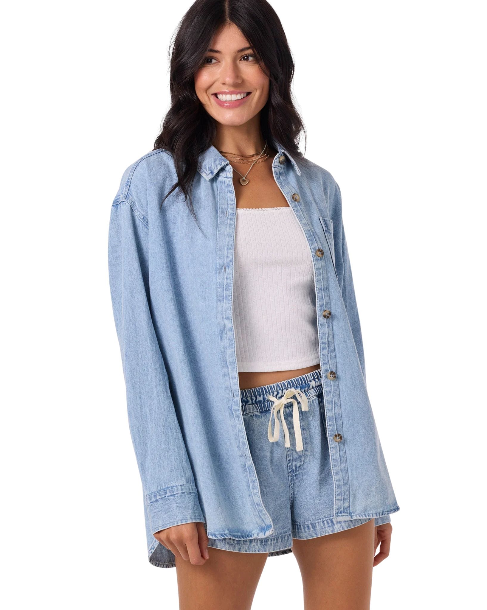 O'Neill Sevie Shacket Denim