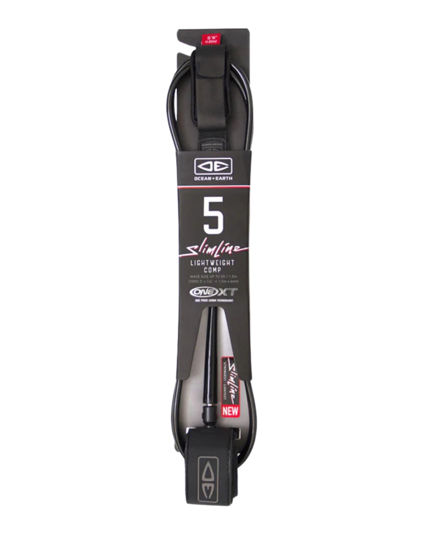 Ocean and Earth 5'0 Slimline Lightweight Comp One-XT Leash