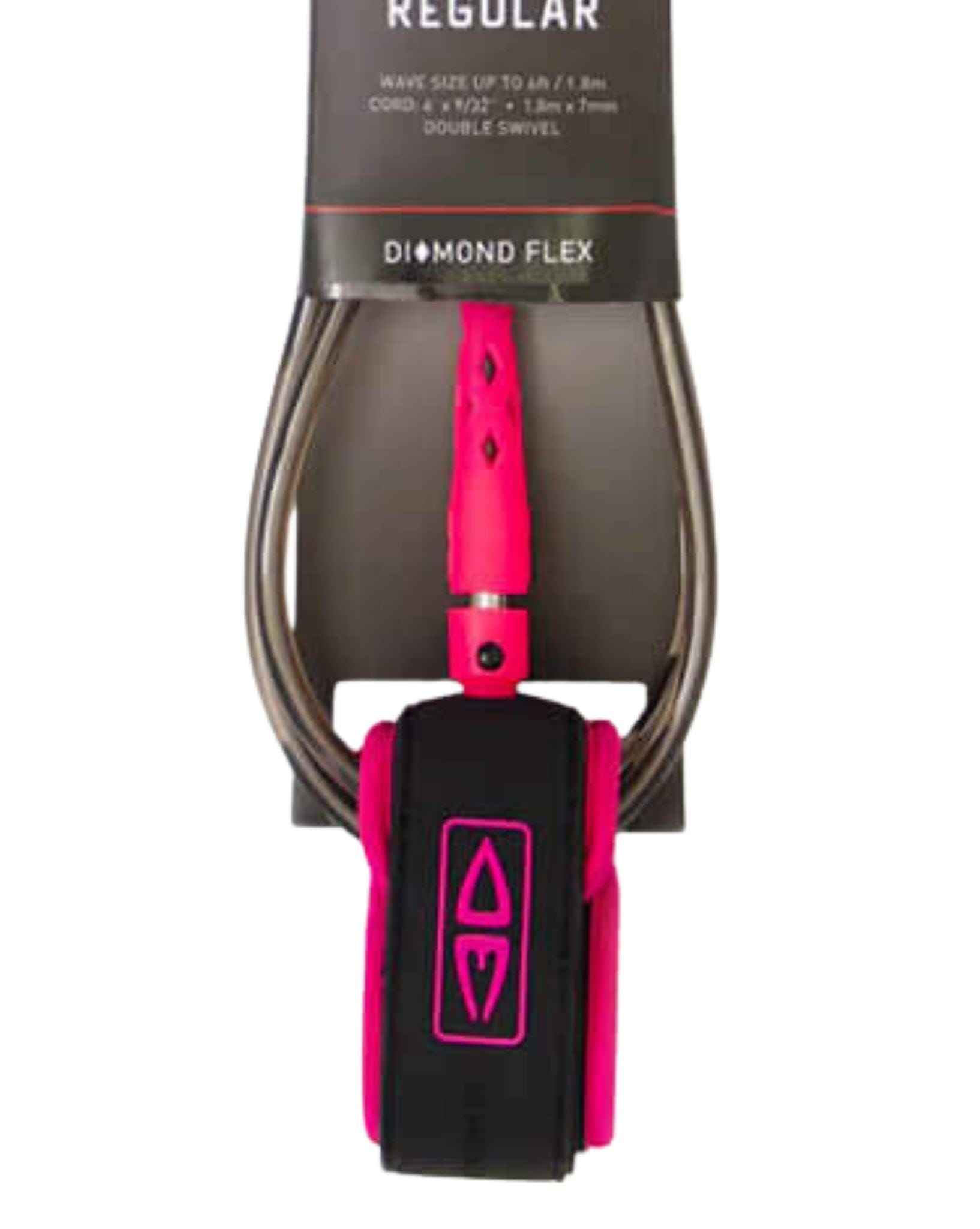 Ocean and Earth 6'0 Regular Moulded Leash - Pink