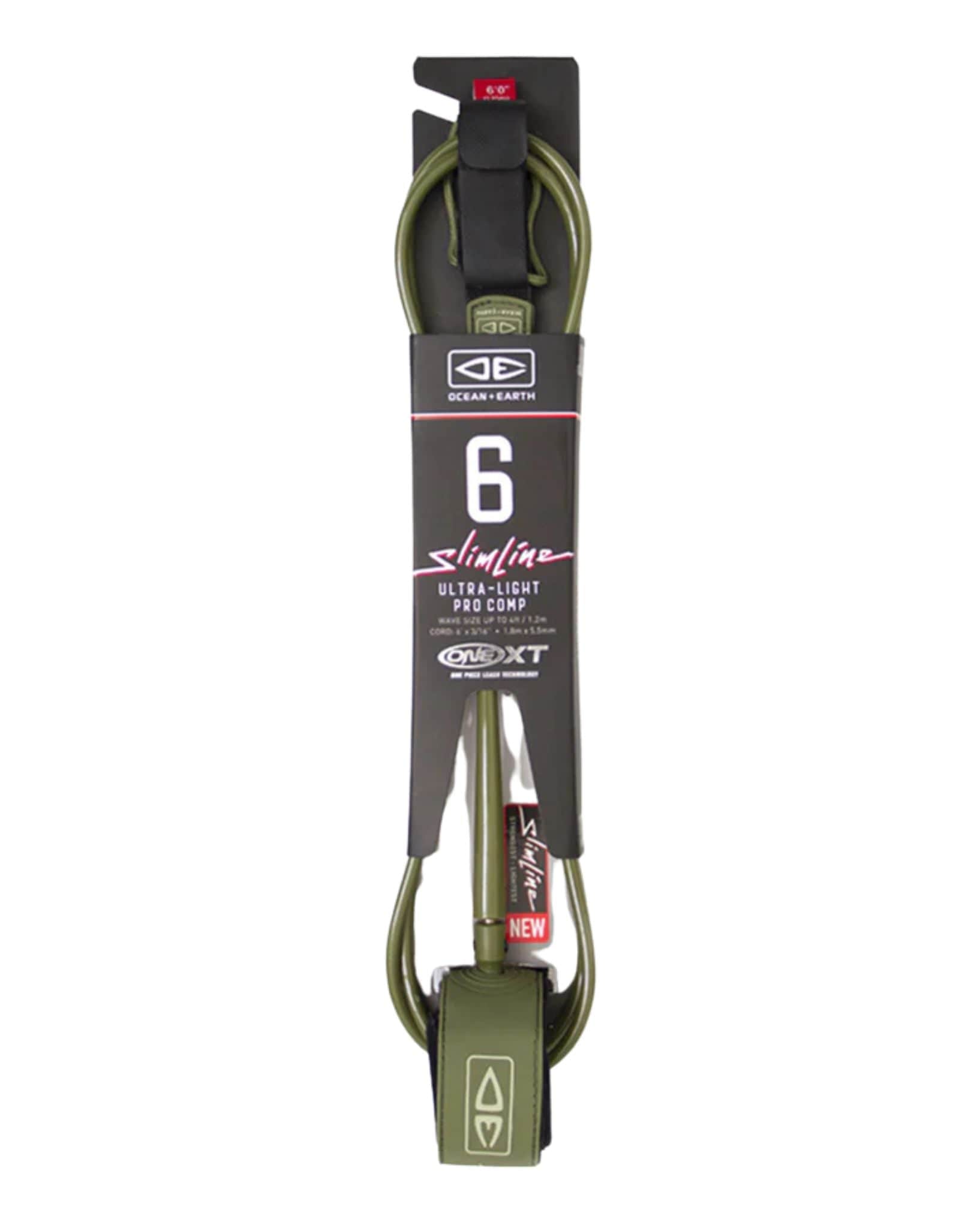 Ocean and Earth 6'0 Slimline Lightweight Comp One-XT Leash