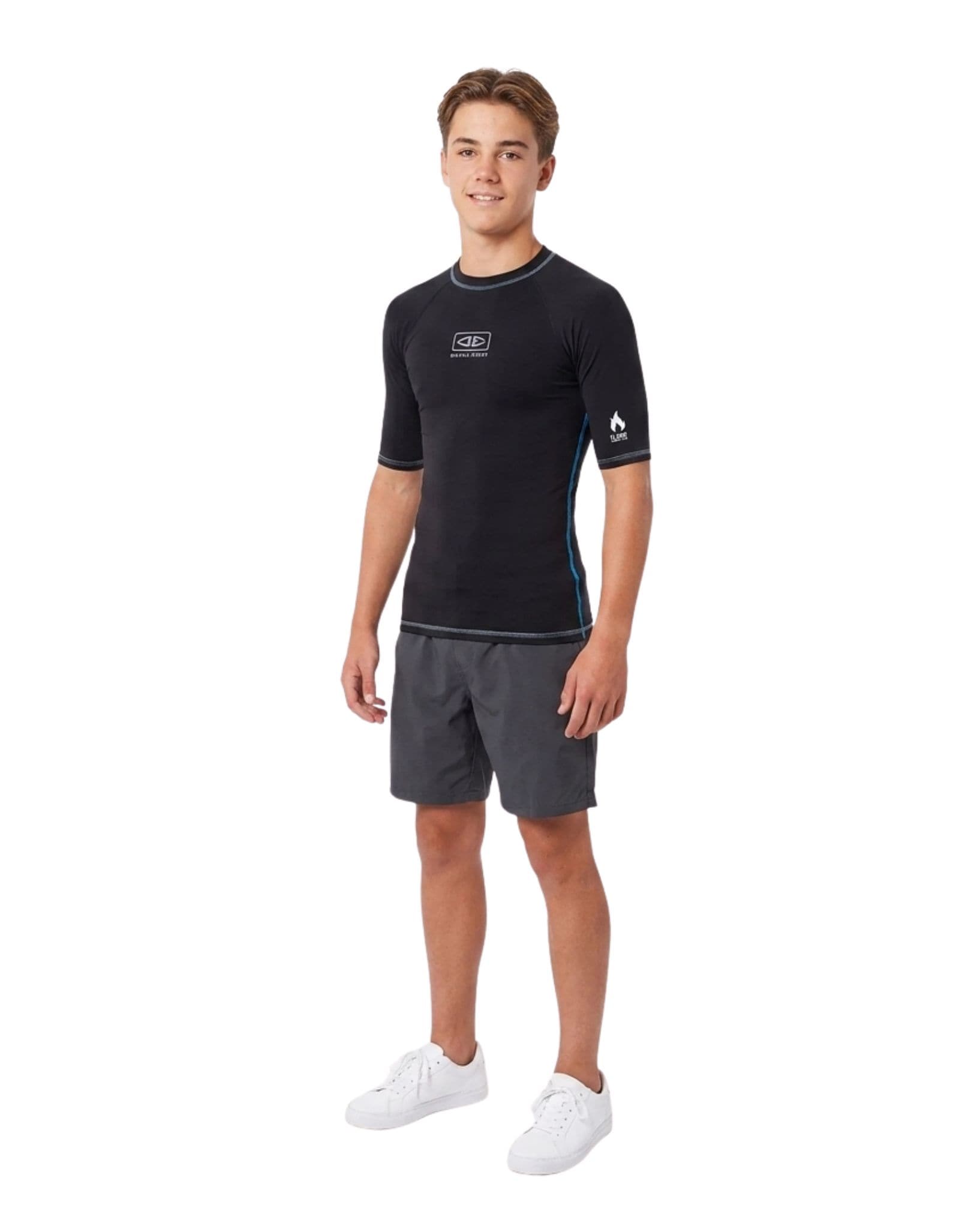 Ocean and Earth Boys Flame Short Sleeve Thermo Skin