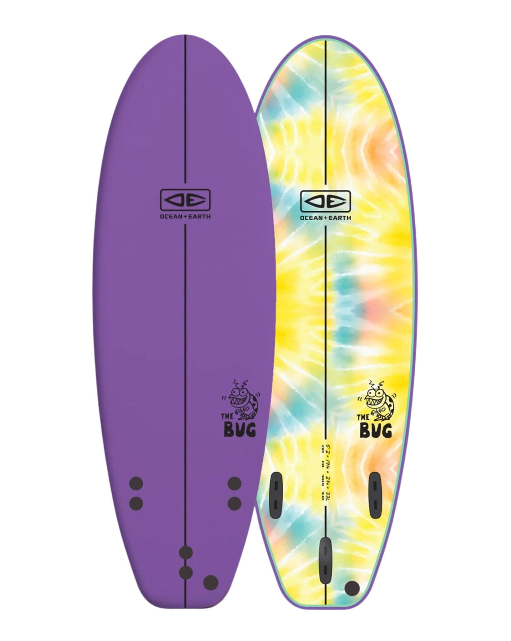Ocean and Earth Bug Softboard 5'2