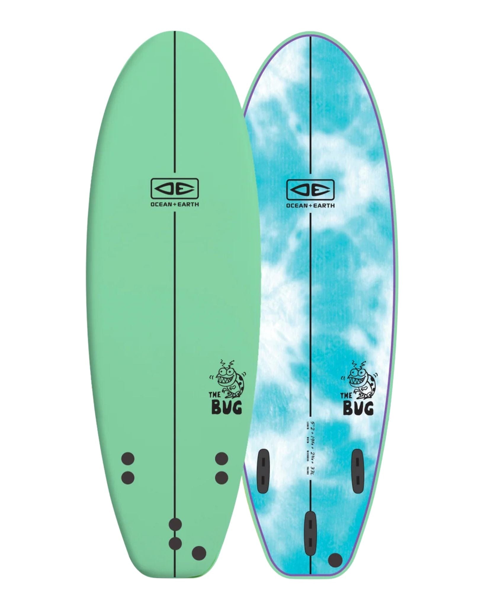 Ocean and Earth Bug Softboard 5'2