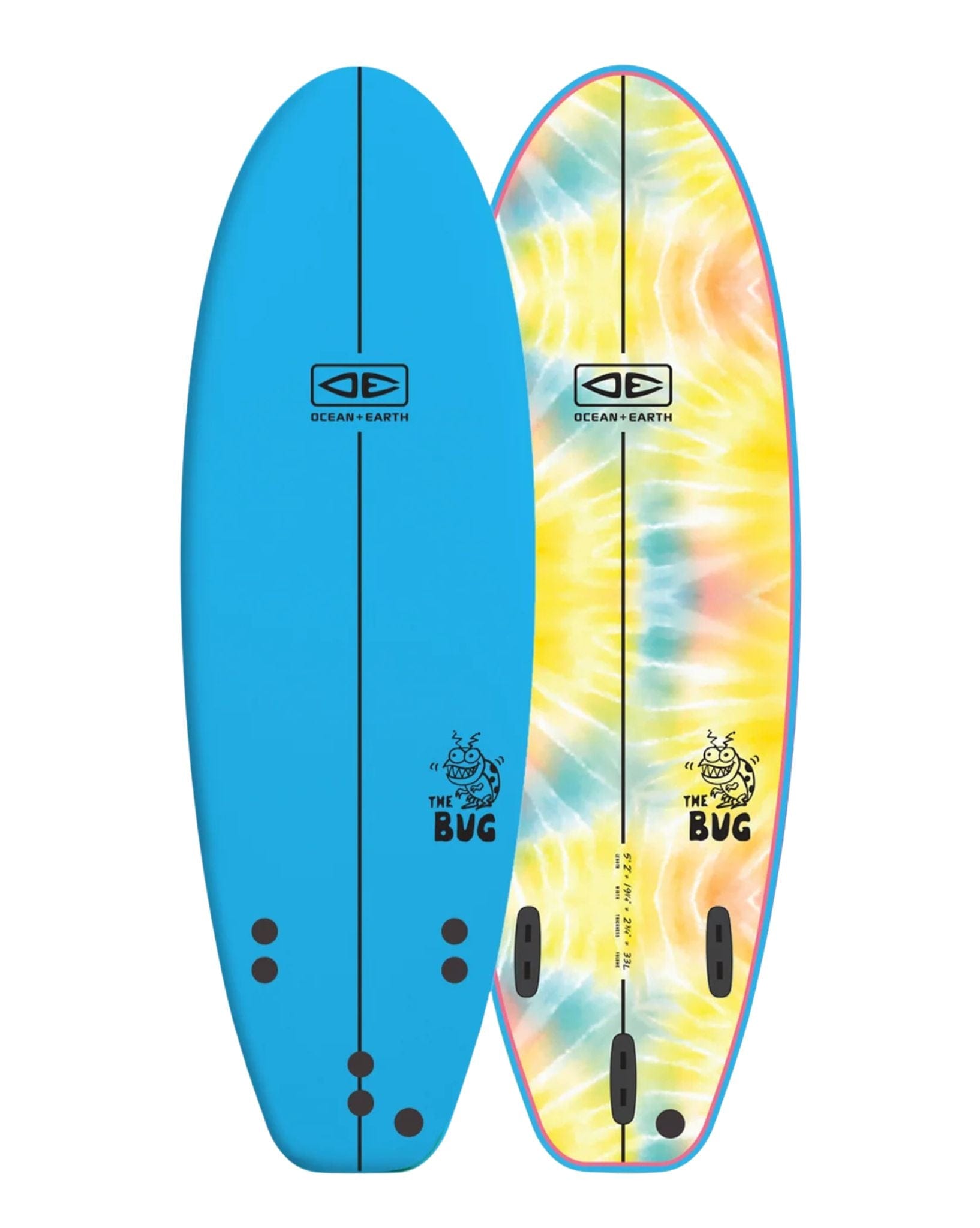 Ocean and Earth Bug Softboard 5'2