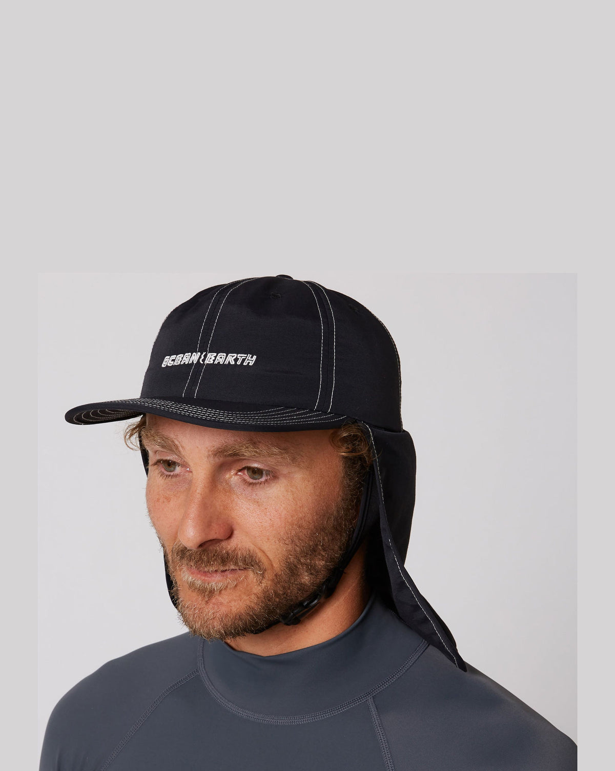 Ocean and Earth G-Land Legionnaire Surf Cap in Black, photo 21