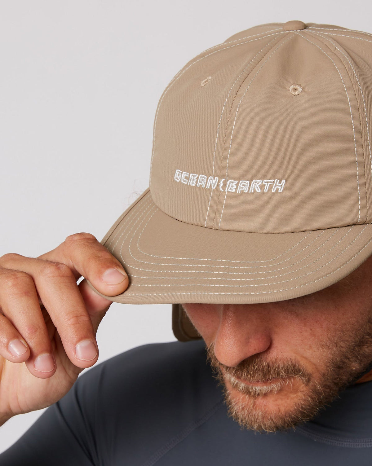 Ocean and Earth G-Land Legionnaire Surf Cap in Stone, photo 7