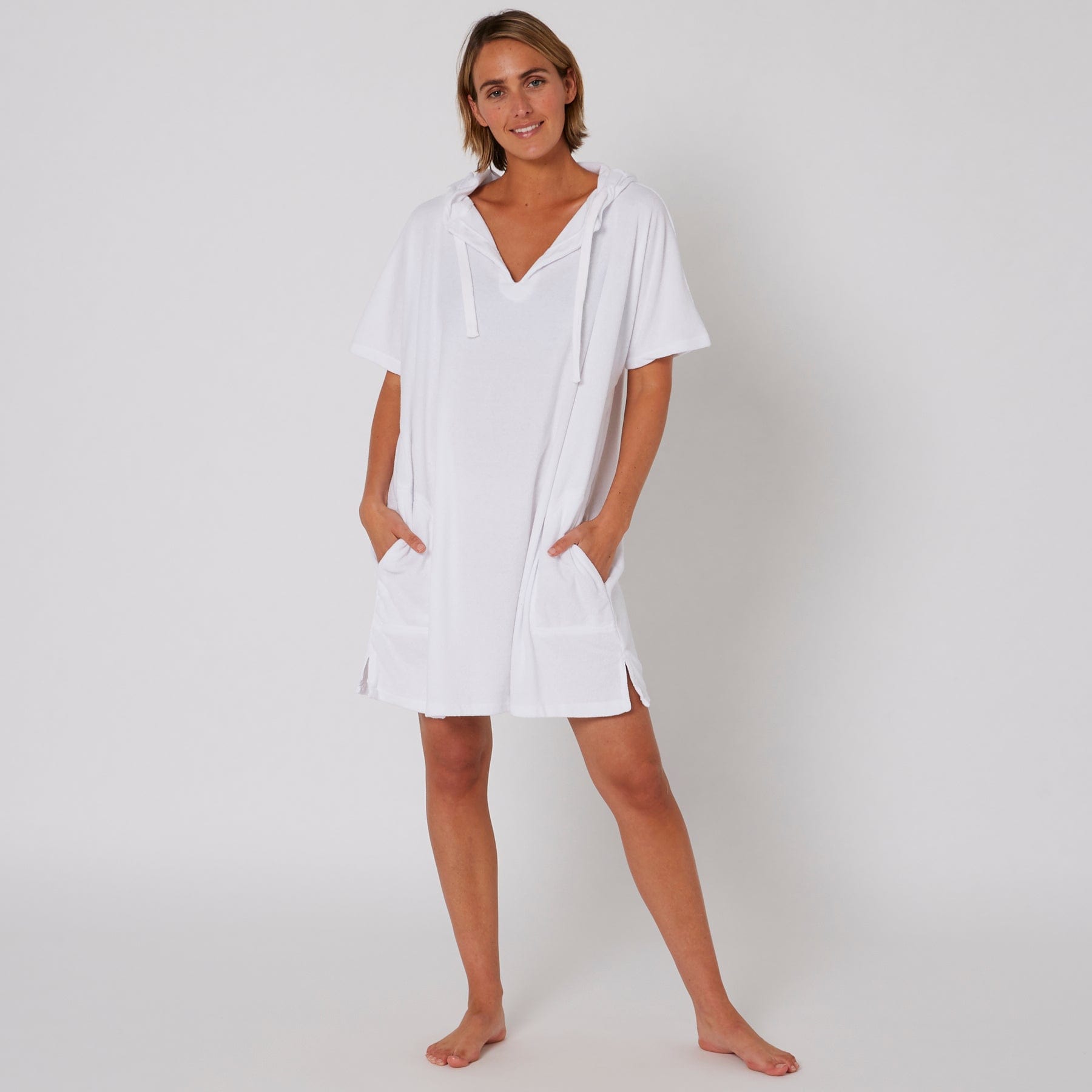 Ocean and Earth Ladies V-Neck Hooded Poncho