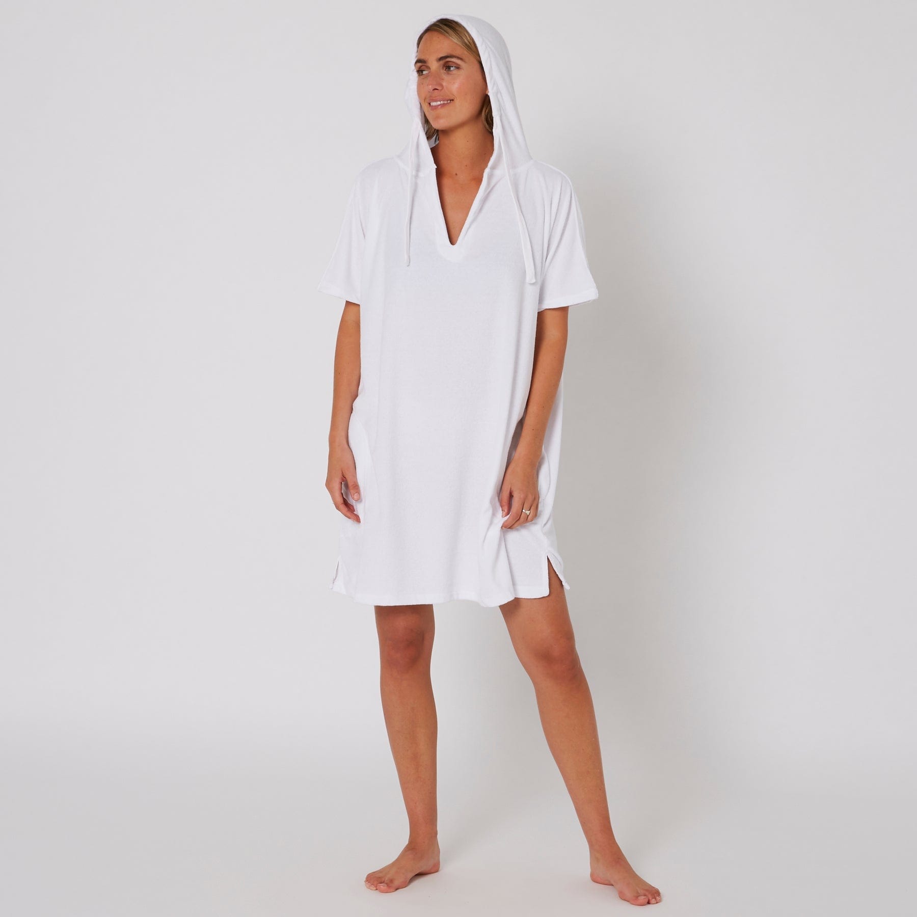 Ocean and Earth Ladies V-Neck Hooded Poncho