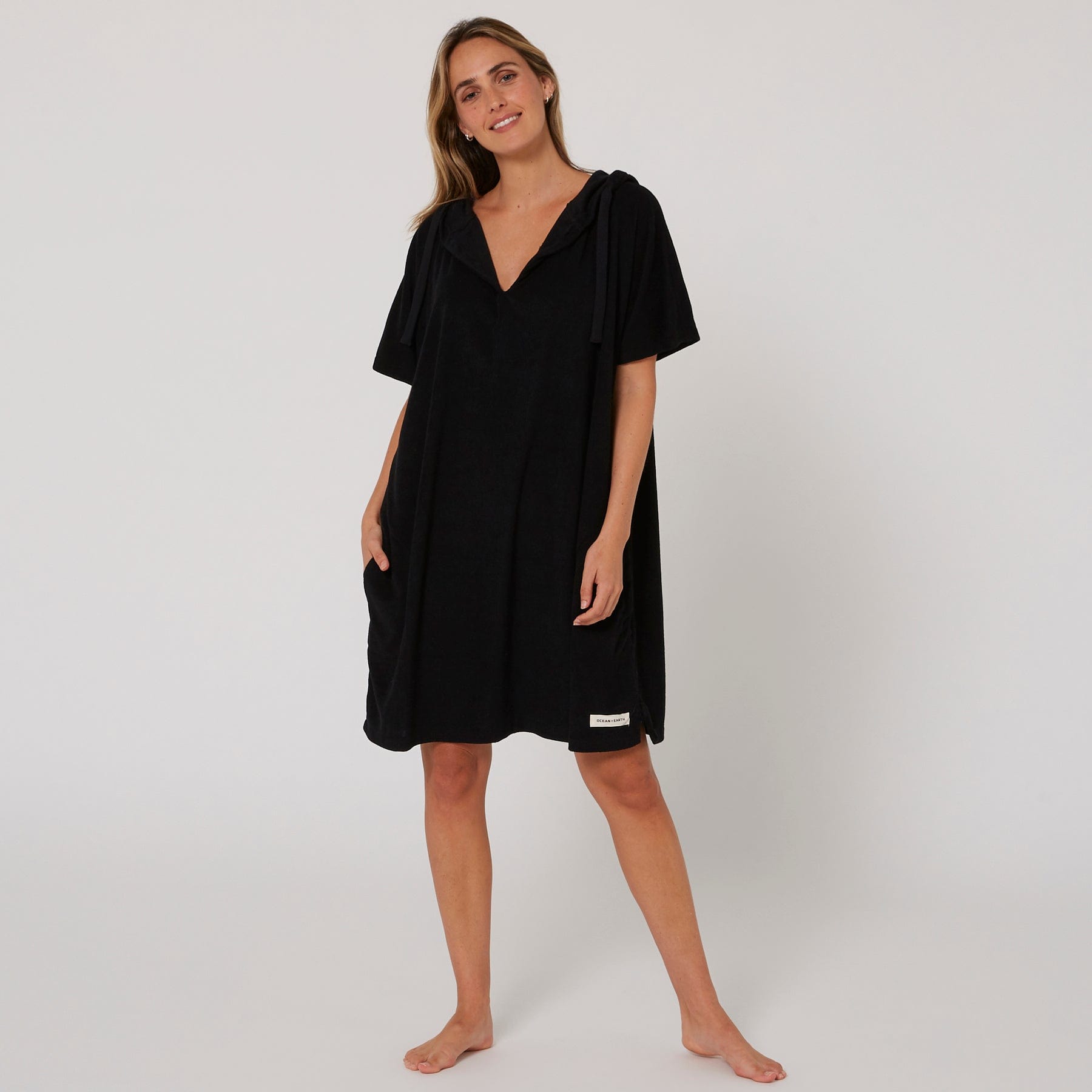 Ocean and Earth Ladies V-Neck Hooded Poncho