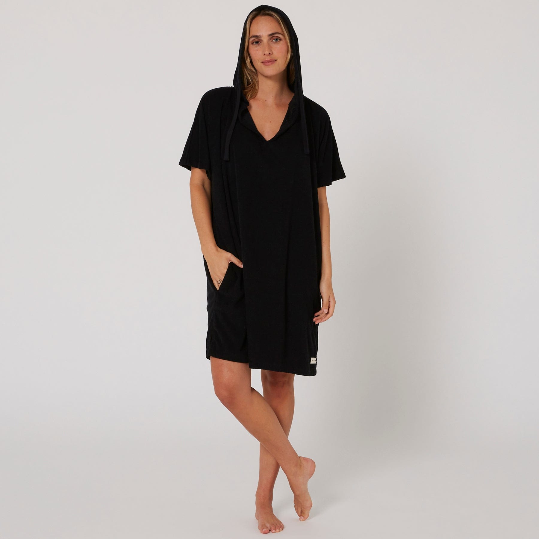 Ocean and Earth Ladies V-Neck Hooded Poncho