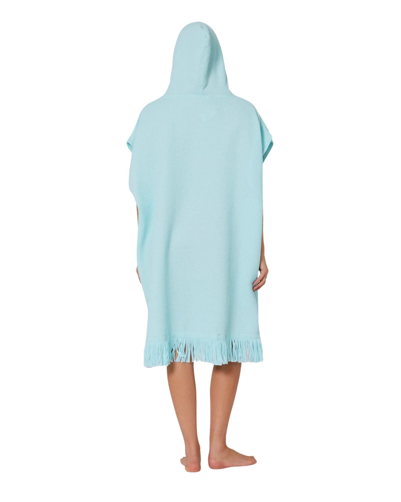 Ocean and Earth Ladies Waffle Poncho