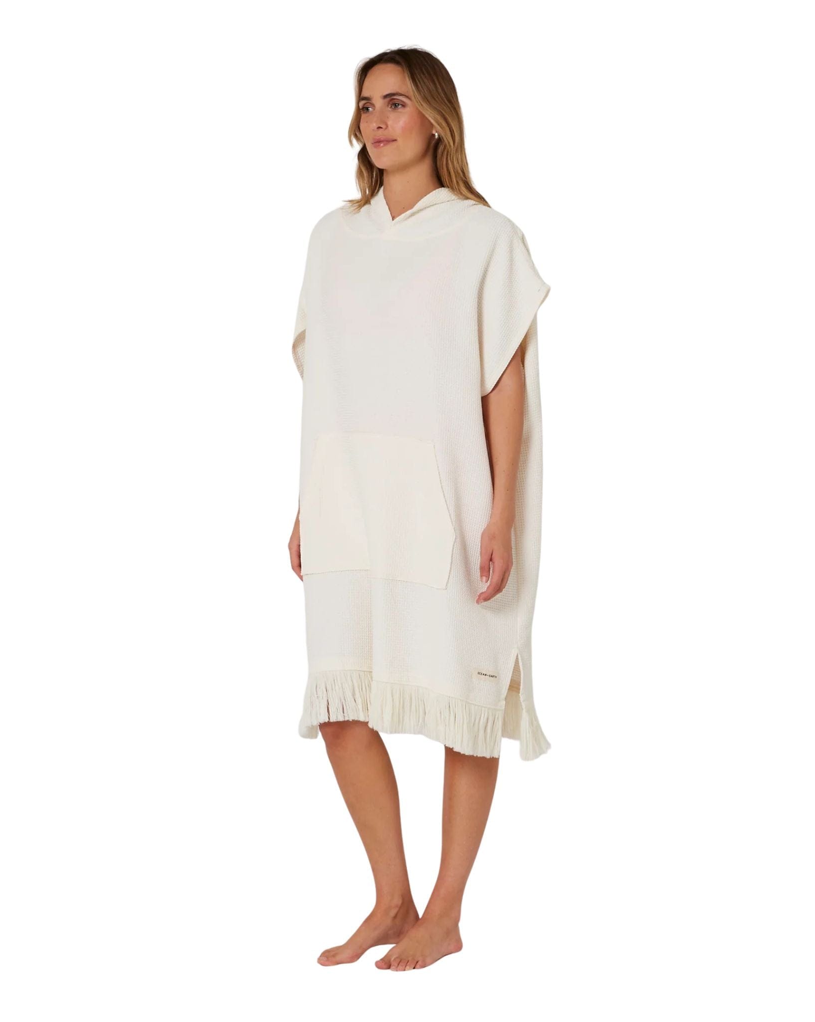 Ocean and Earth Ladies Waffle Poncho