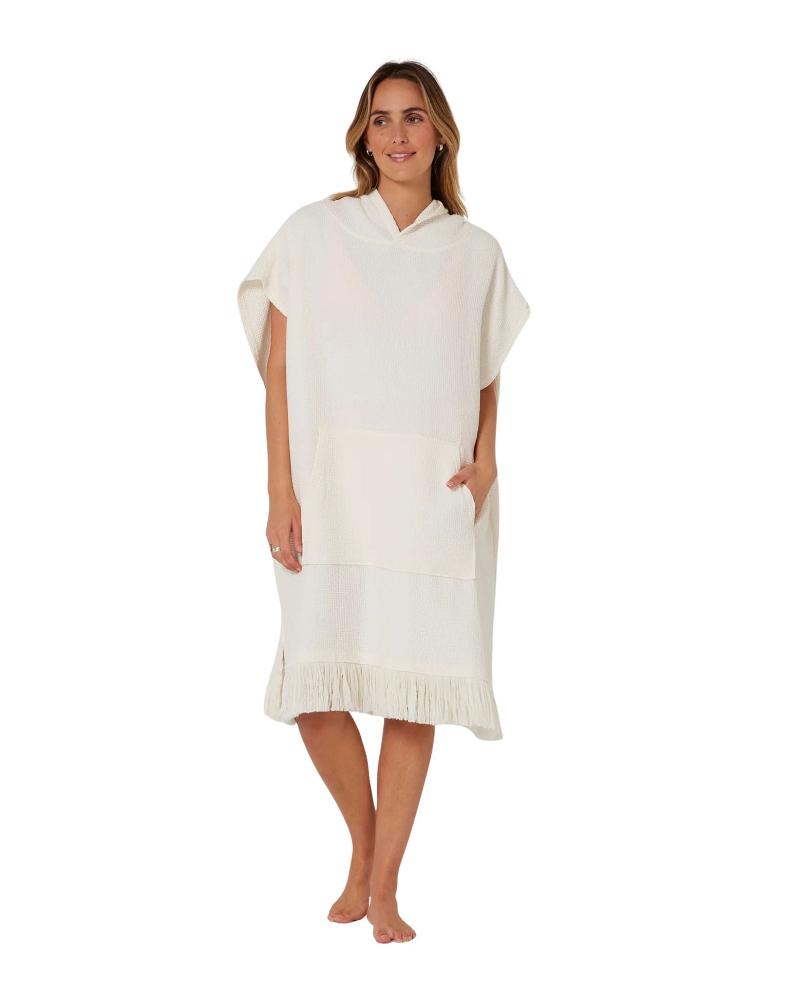 Ocean and Earth Ladies Waffle Poncho
