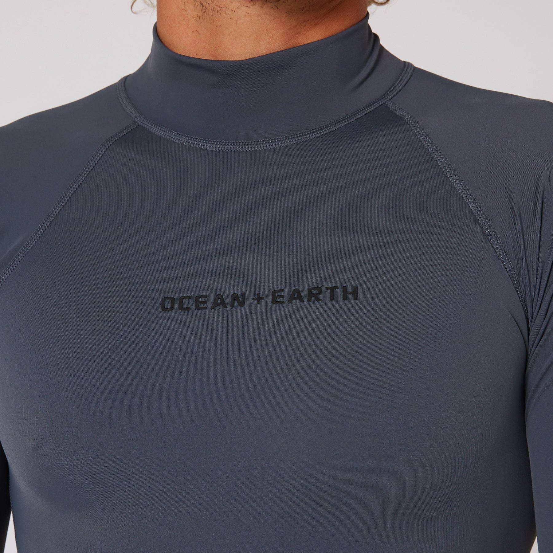 Ocean and Earth Mens Script Rash Long Sleeve Rash Shirt
