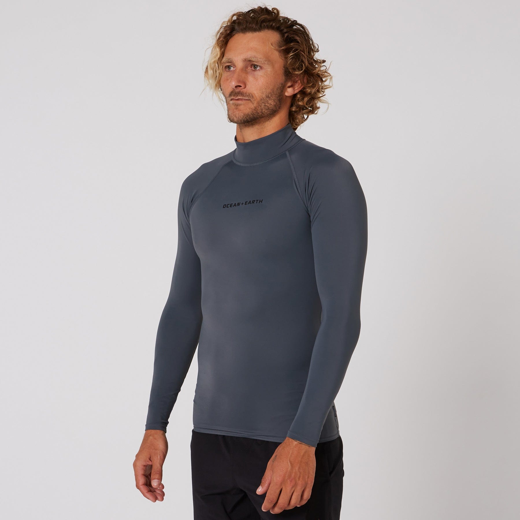 Ocean and Earth Mens Script Rash Long Sleeve Rash Shirt