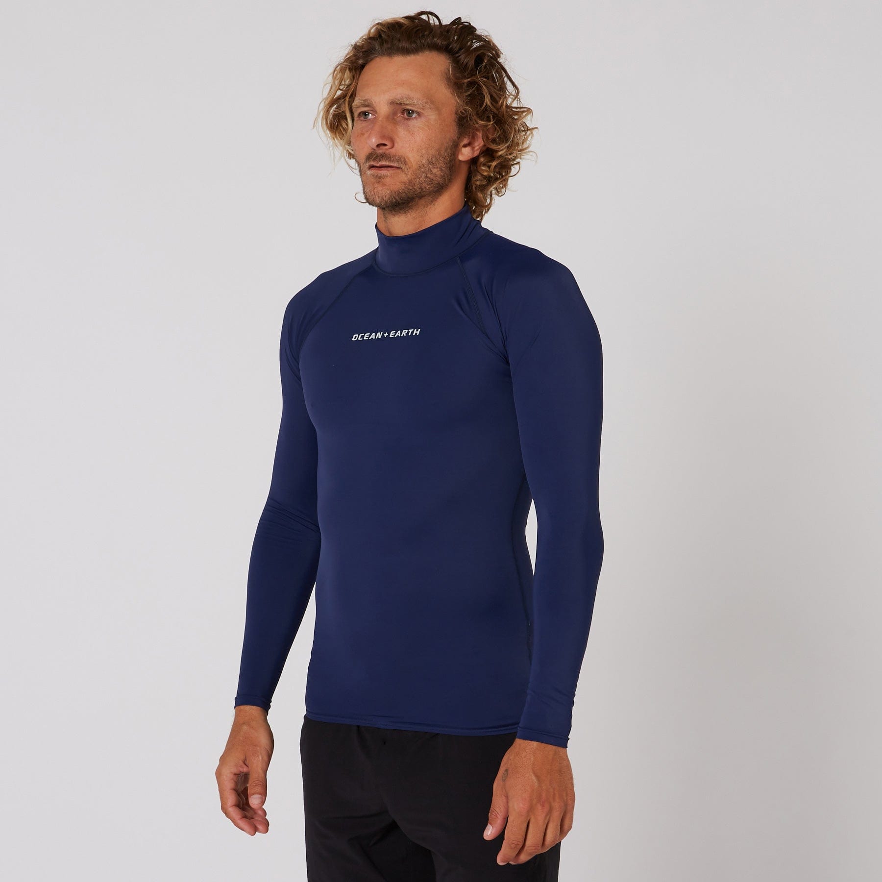 Ocean and Earth Mens Script Rash Long Sleeve Rash Shirt