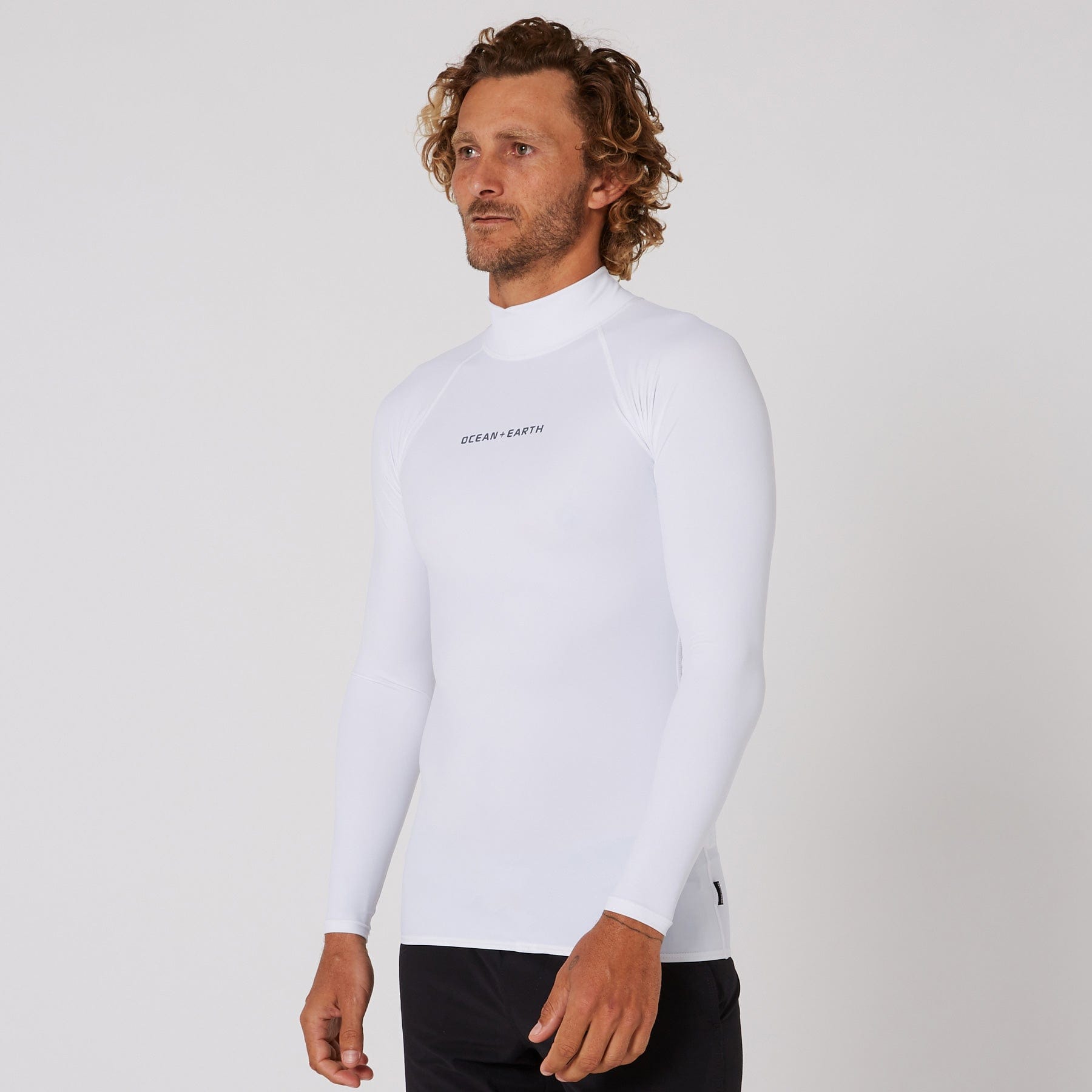Ocean and Earth Mens Script Rash Long Sleeve Rash Shirt