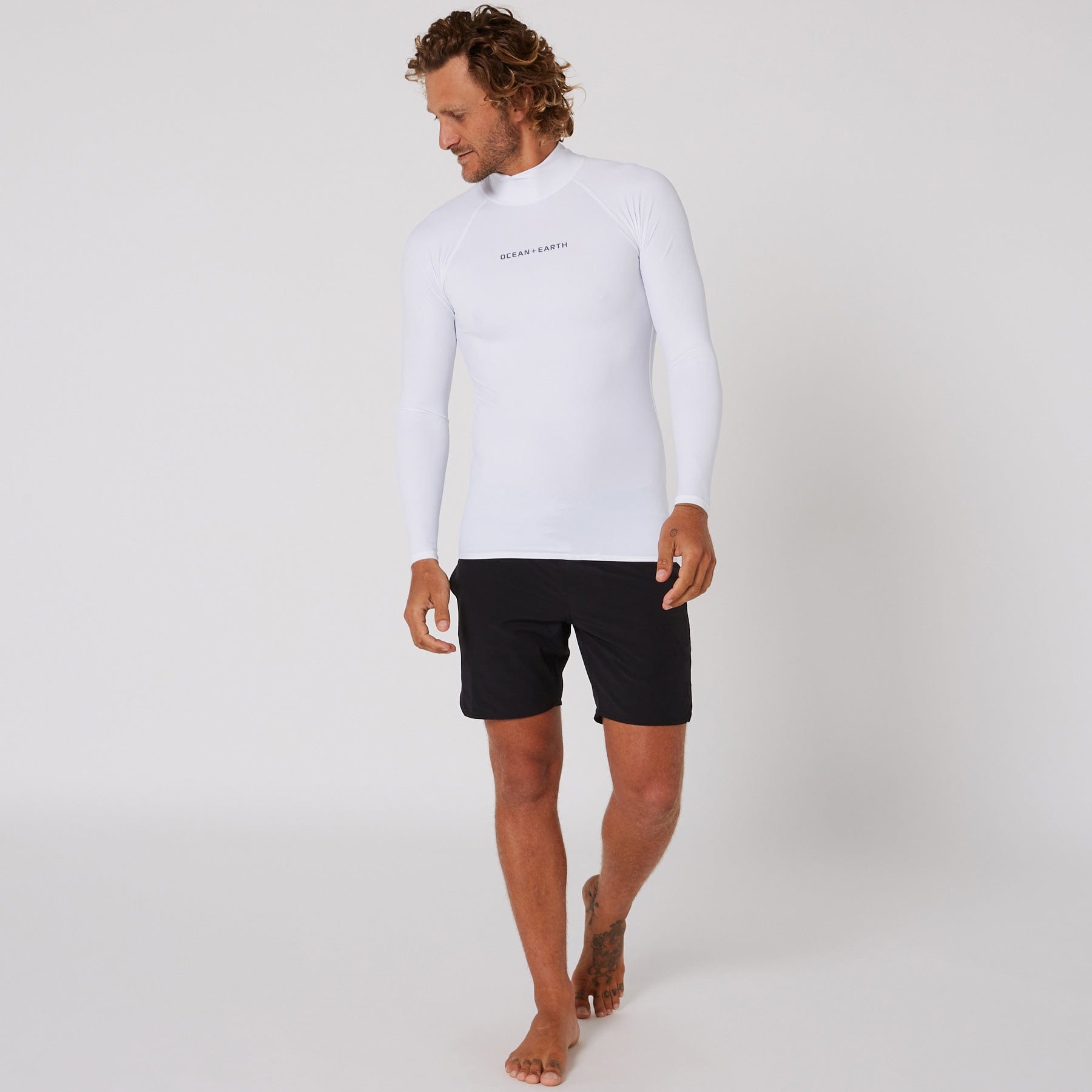 Ocean and Earth Mens Script Rash Long Sleeve Rash Shirt