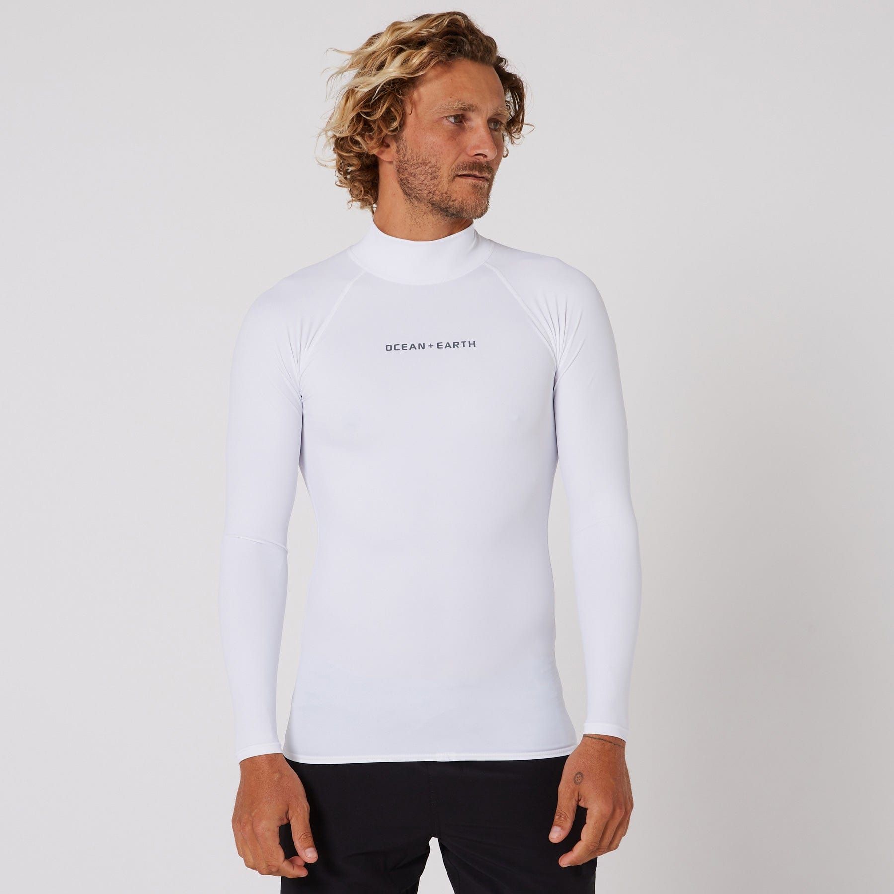 Ocean and Earth Mens Script Rash Long Sleeve Rash Shirt