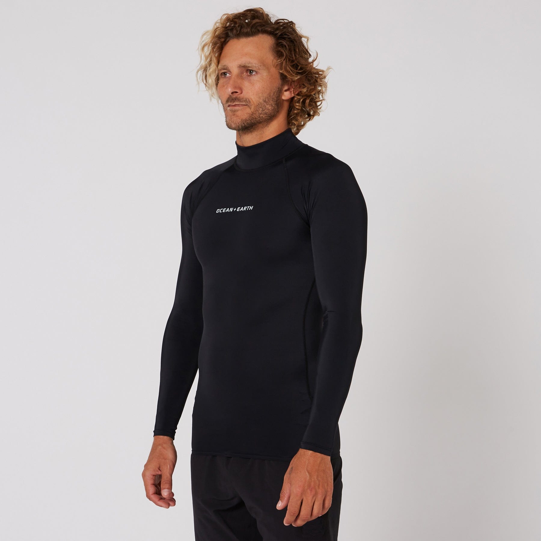 Ocean and Earth Mens Script Rash Long Sleeve Rash Shirt
