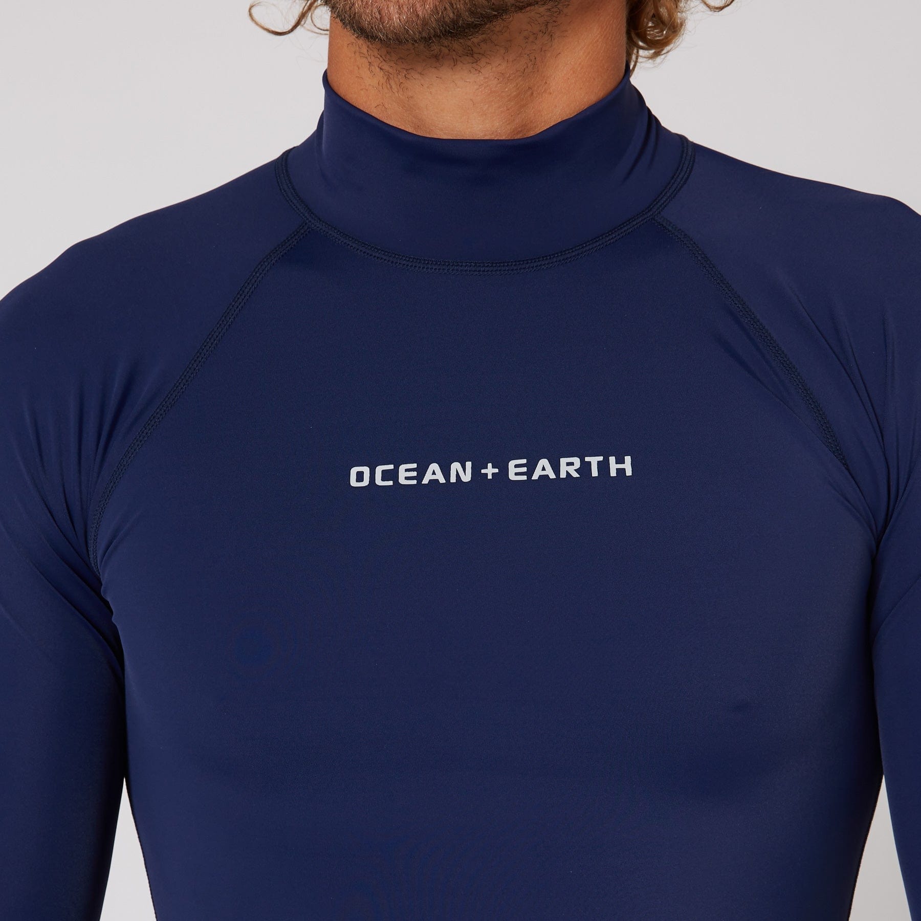 Ocean and Earth Mens Script Rash Long Sleeve Rash Shirt