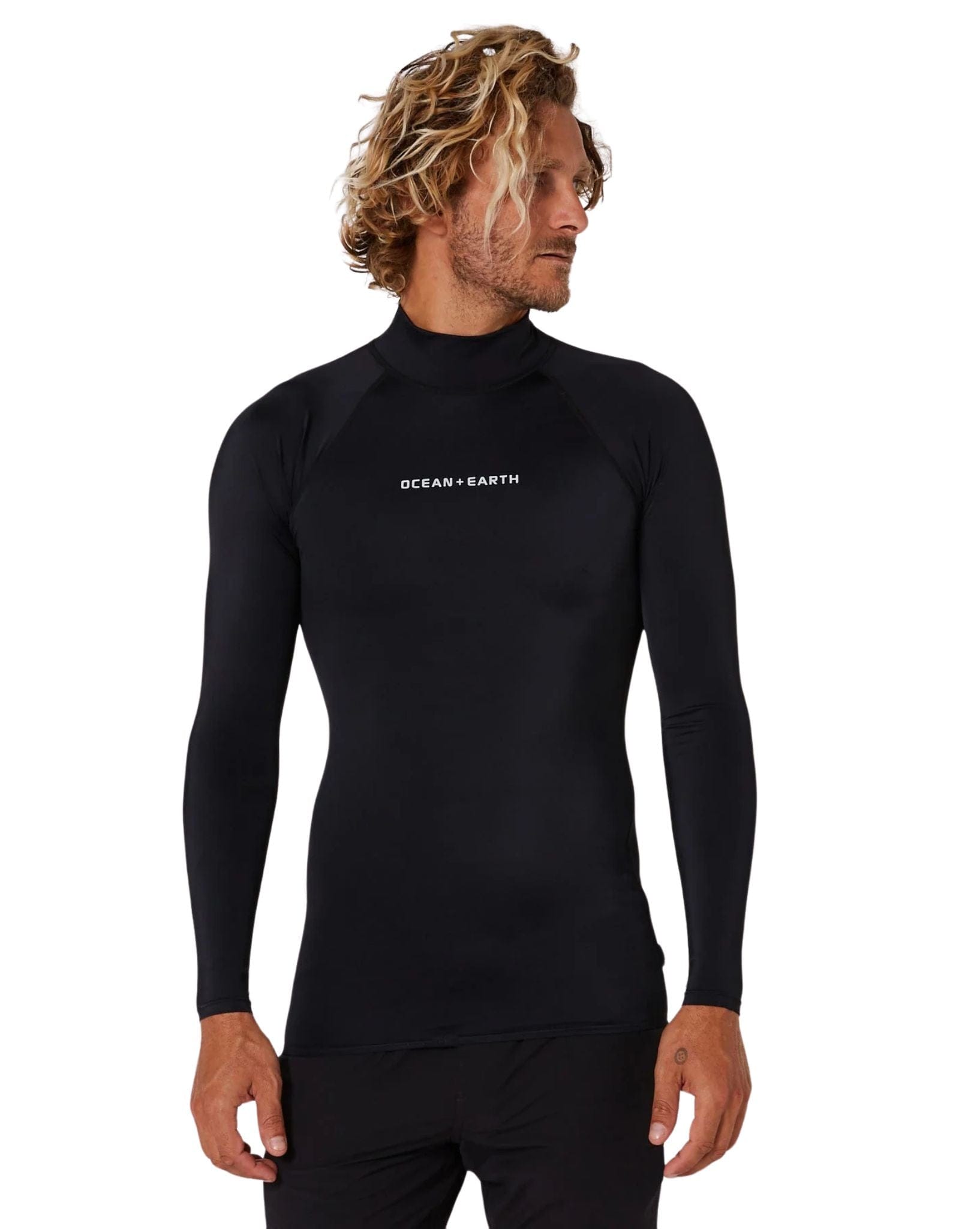 Ocean and Earth Mens Script Rash Long Sleeve Rash Shirt