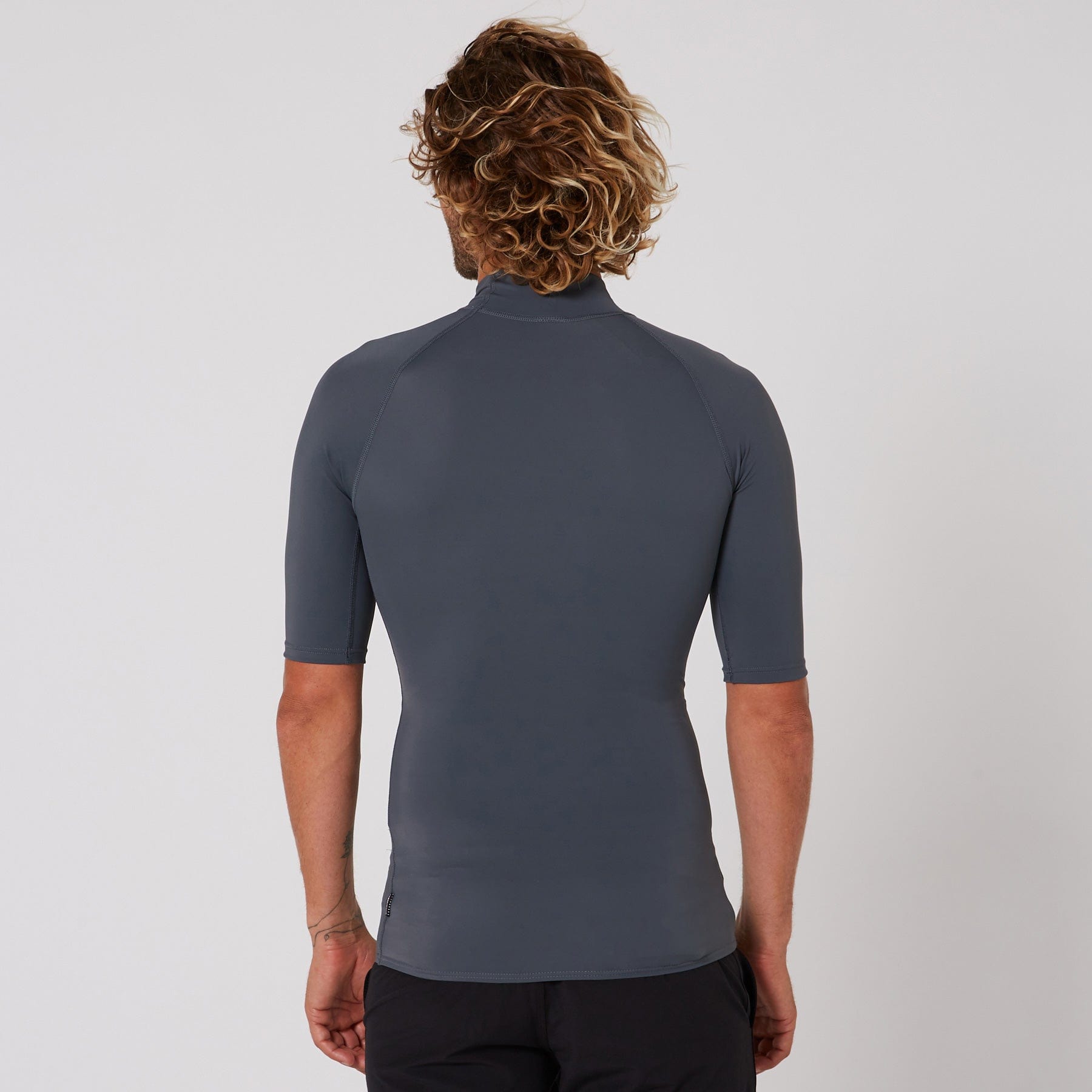 Ocean and Earth Mens Script Short Sleeve Rash Shirt