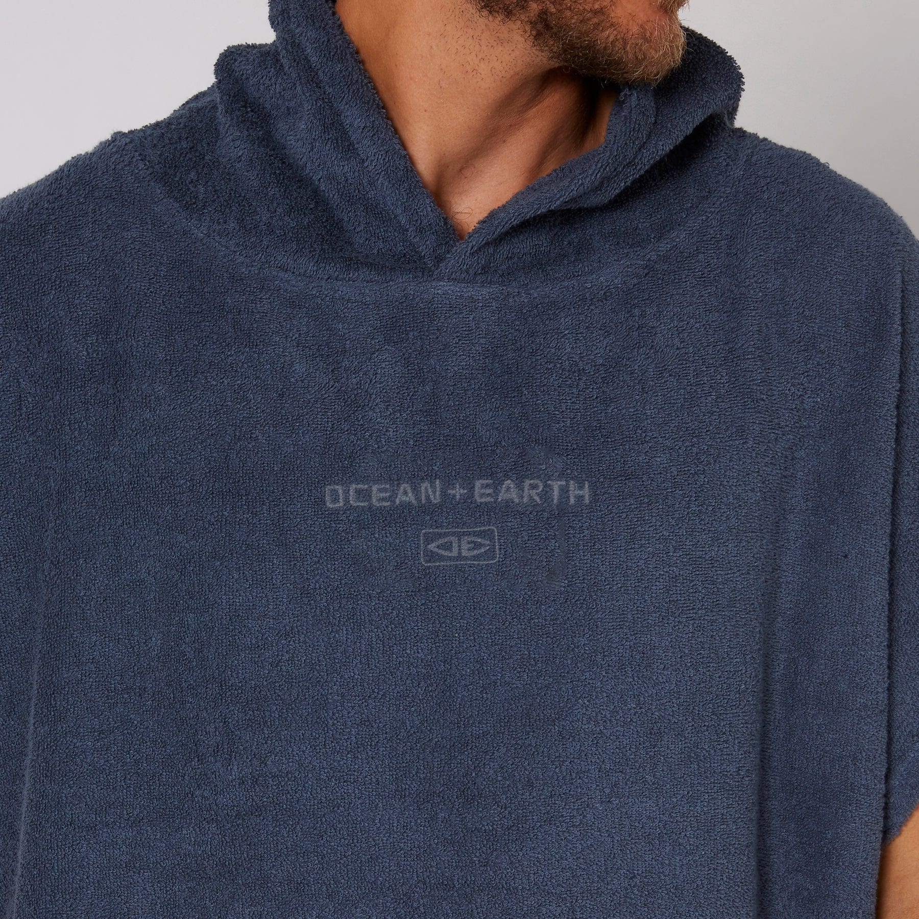 Ocean and Earth Mens Terry Hooded Poncho