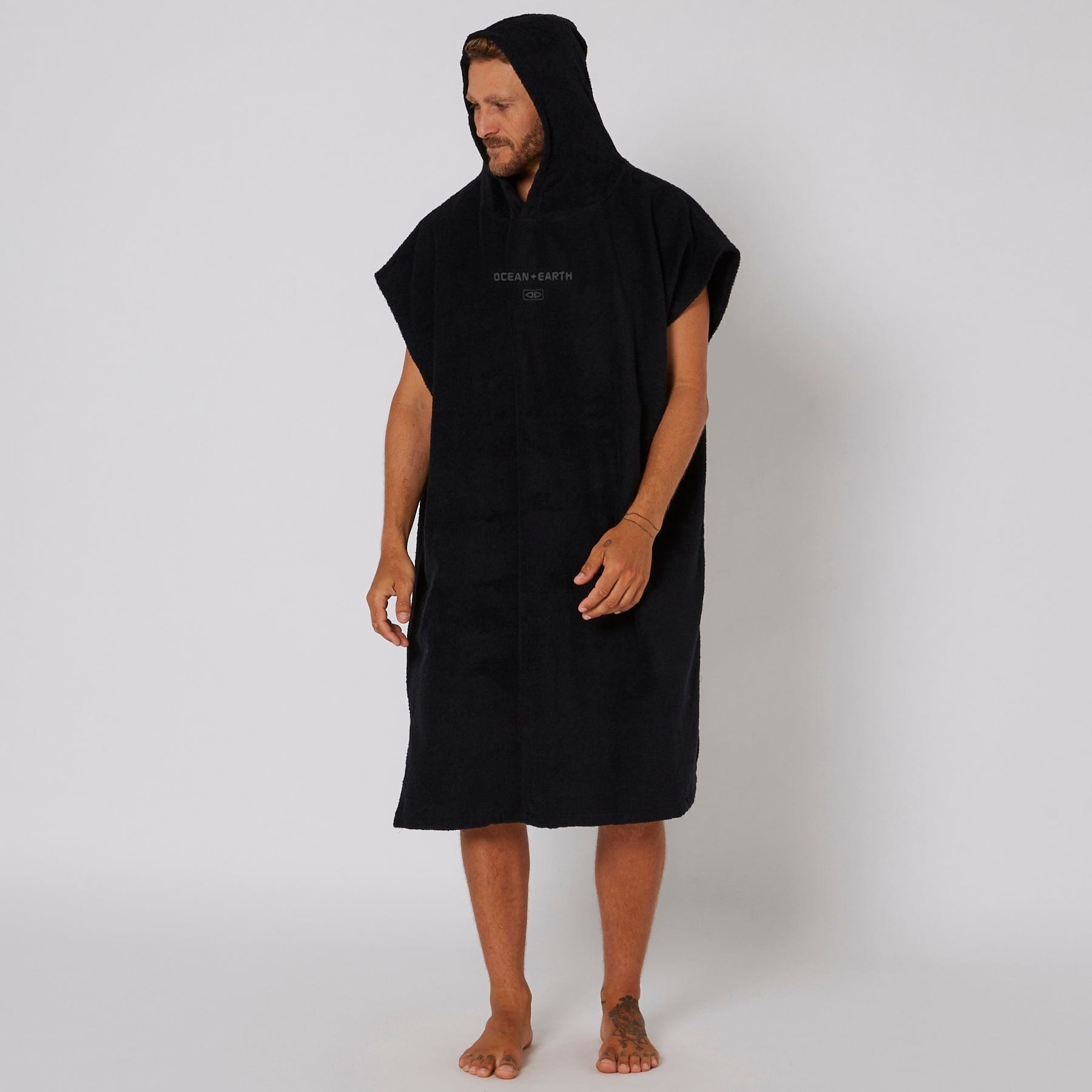 Ocean and Earth Mens Terry Hooded Poncho