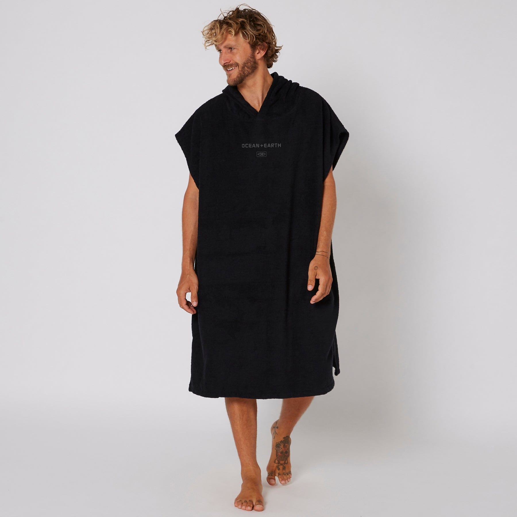 Ocean and Earth Mens Terry Hooded Poncho