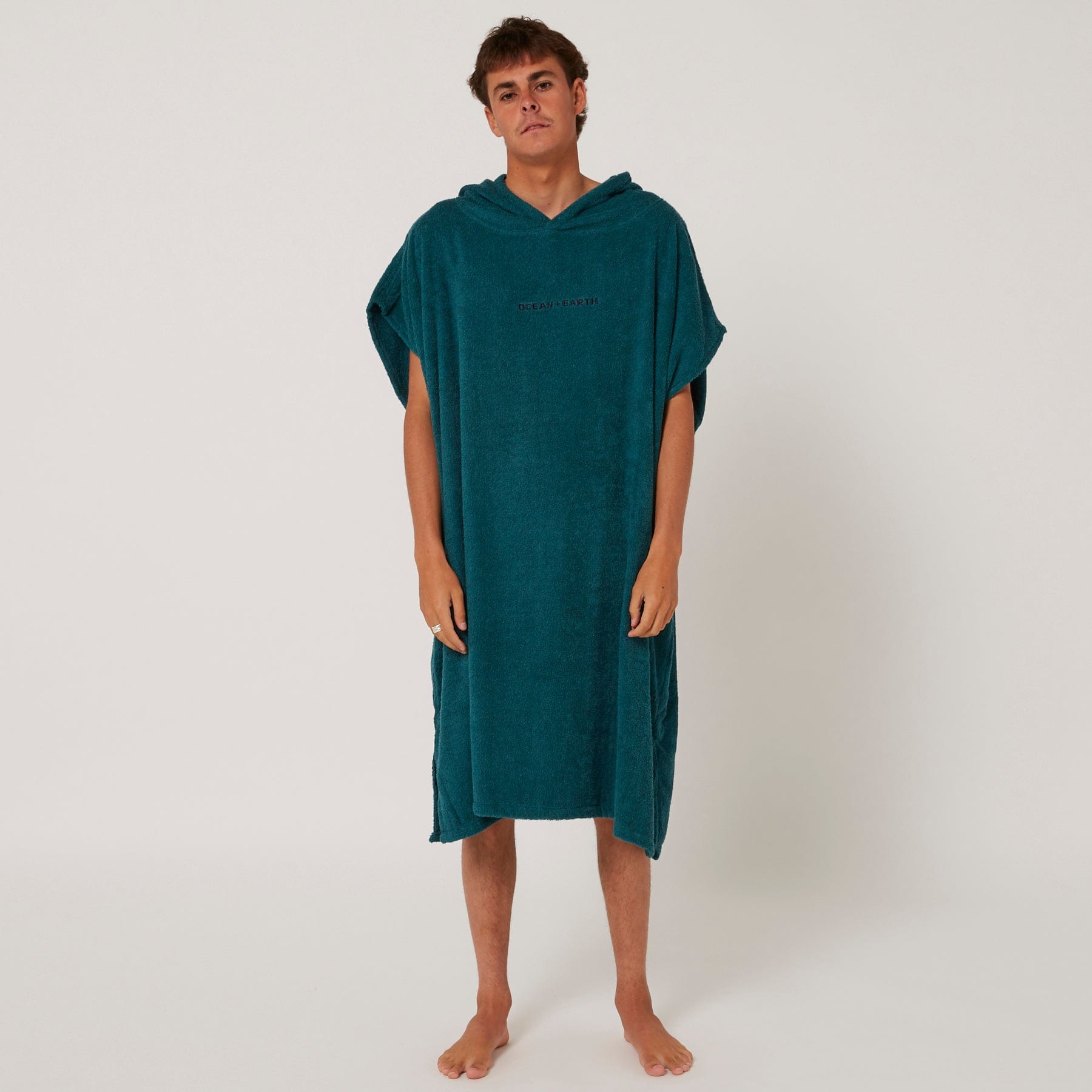 Ocean and Earth Mens Terry Hooded Poncho