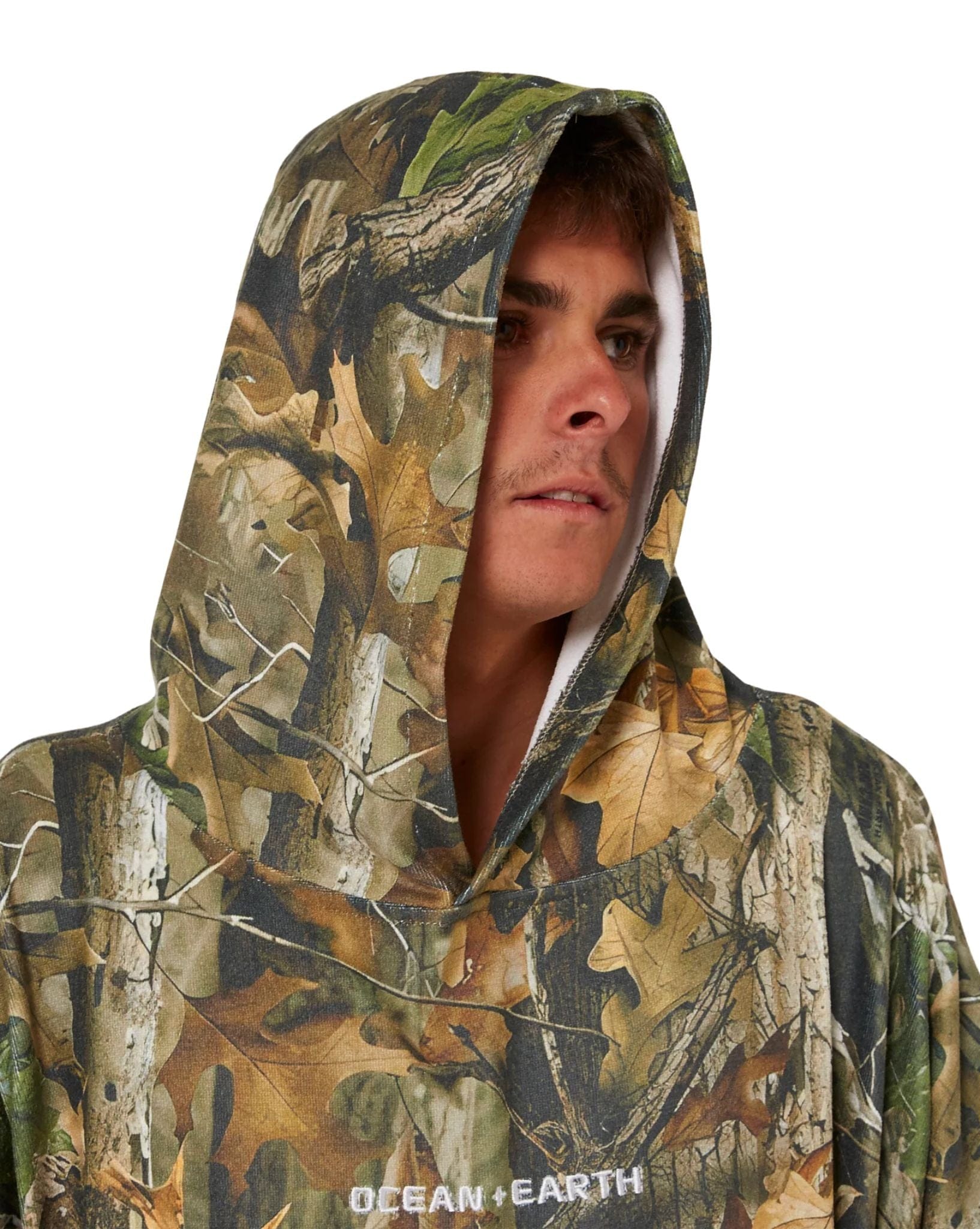 Ocean and Earth Real Camo Hooded Poncho