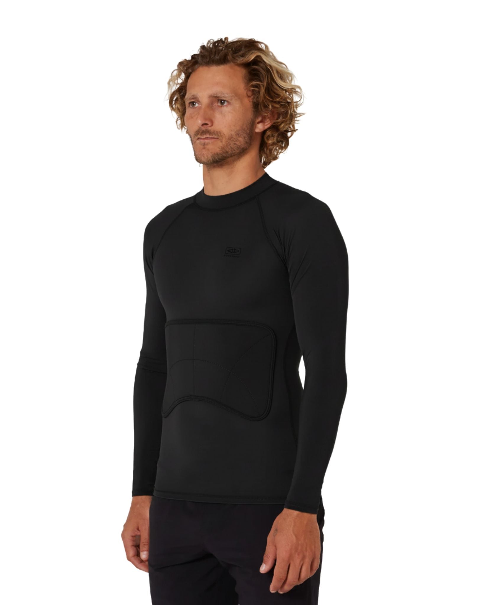 Ocean and Earth Rib Guard Padded Long Sleeve Vest - Black