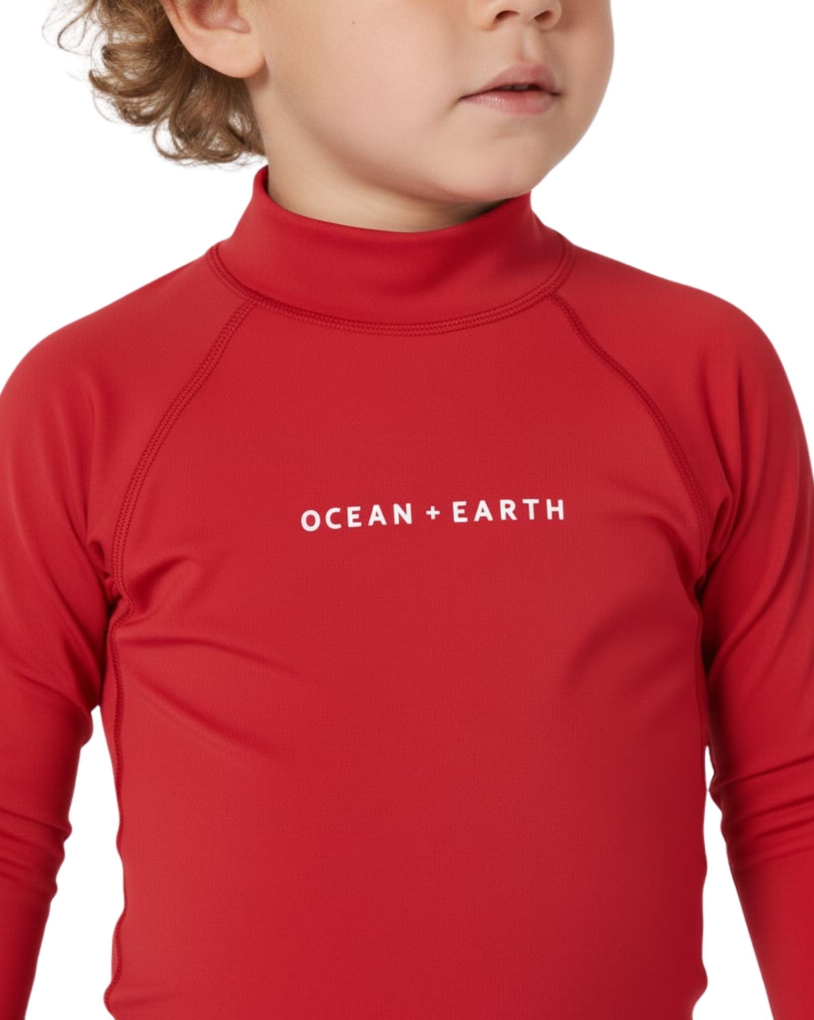 Ocean and Earth Tod Boys Script LS Rash Vest