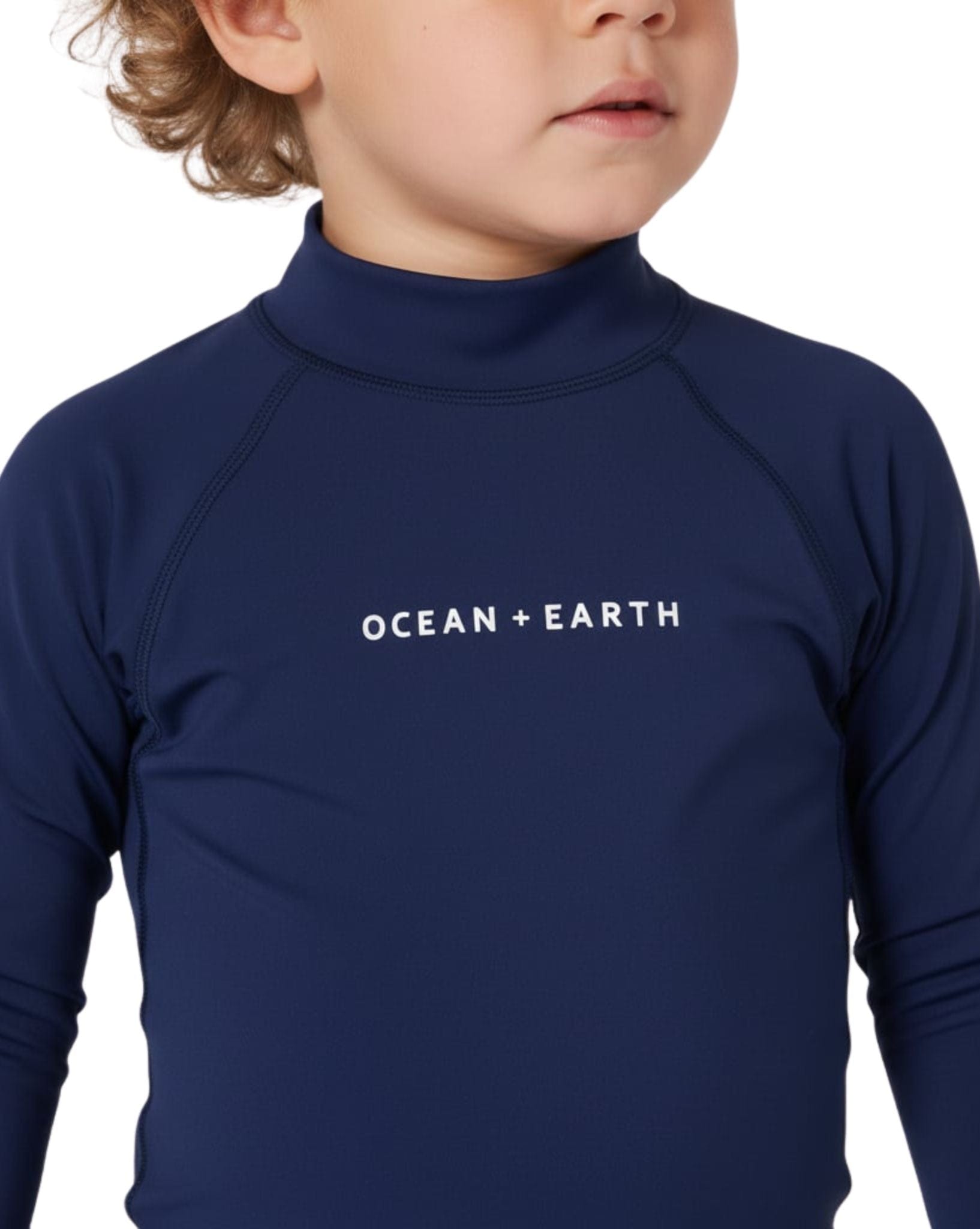Ocean and Earth Tod Boys Script LS Rash Vest