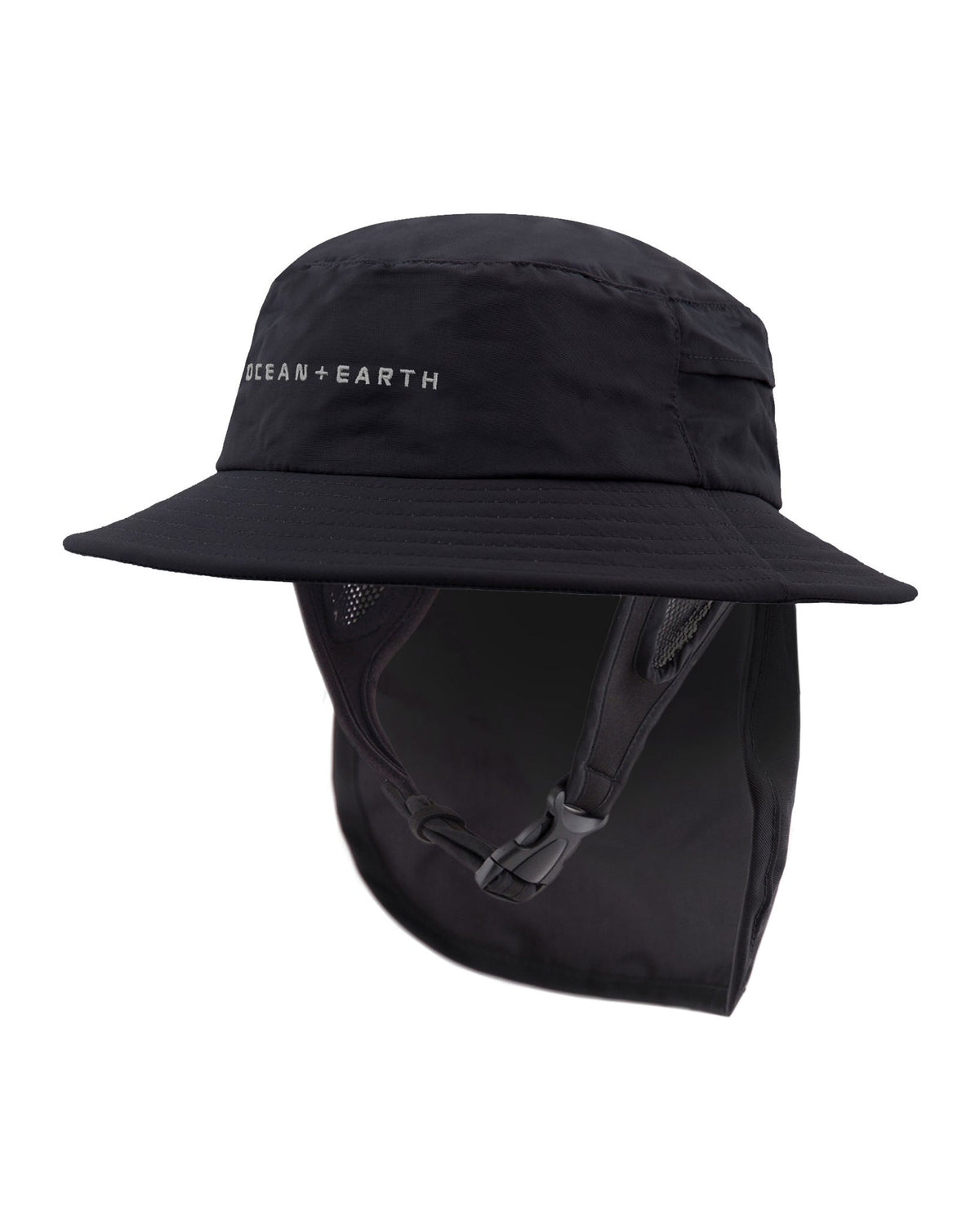 Ocean and Earth Youth Bingin Soft Peak Surf Hat in Black