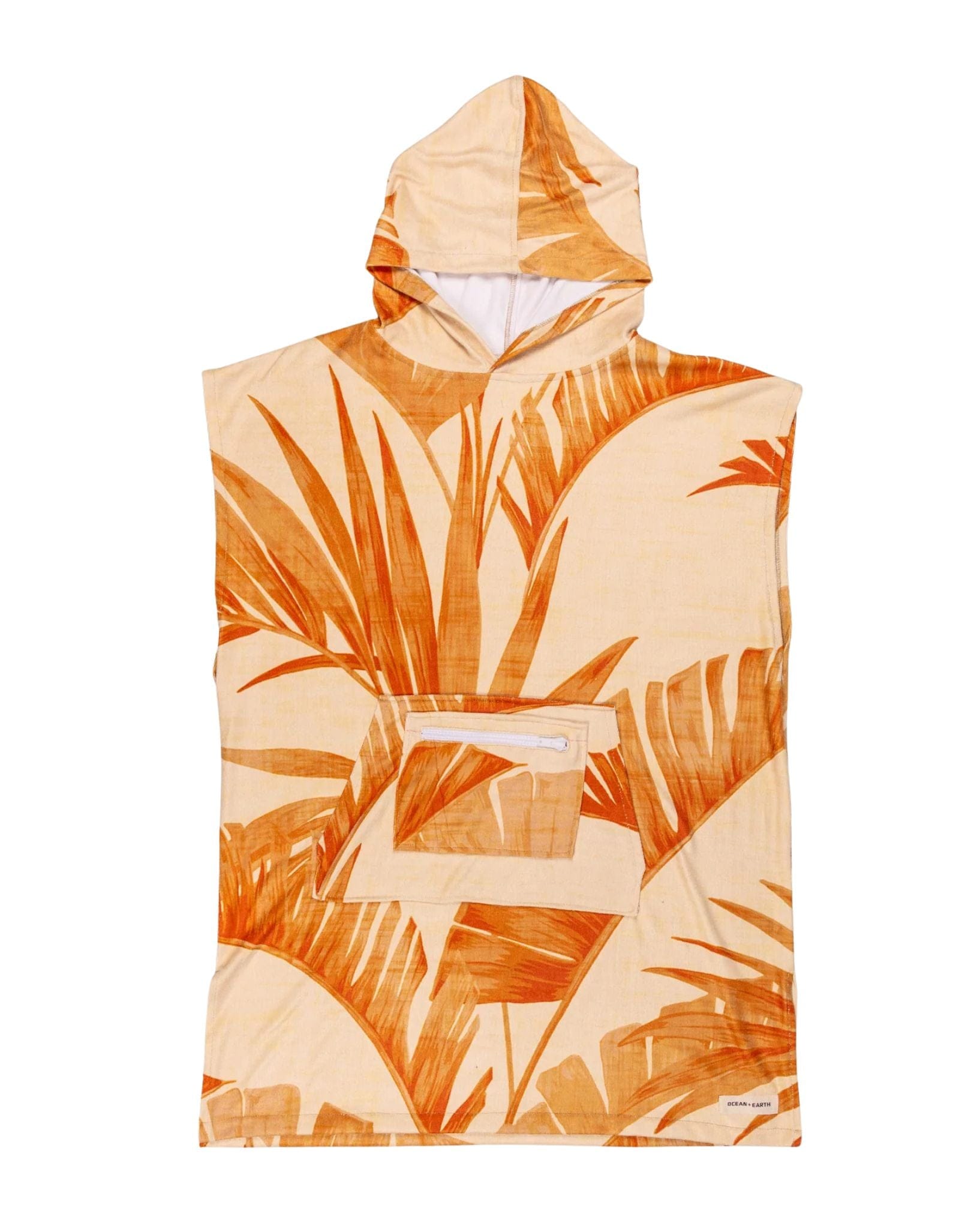 Ocean and Earth Youth Palm Hooded Poncho