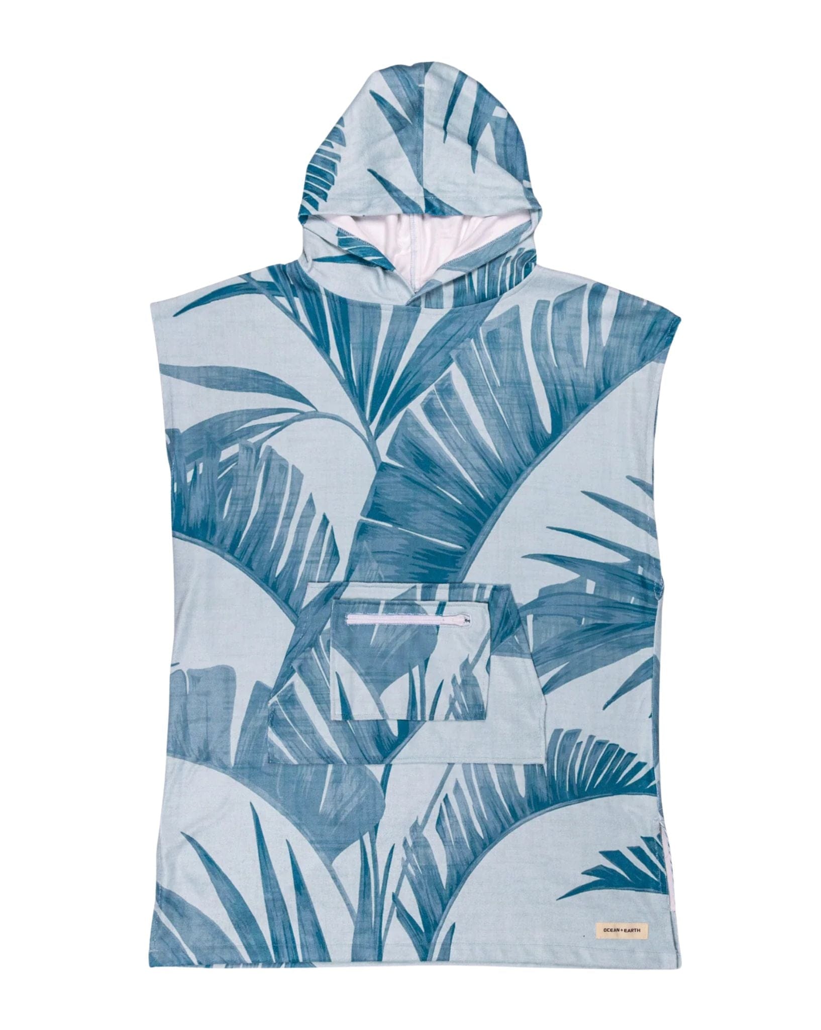 Ocean and Earth Youth Palm Hooded Poncho