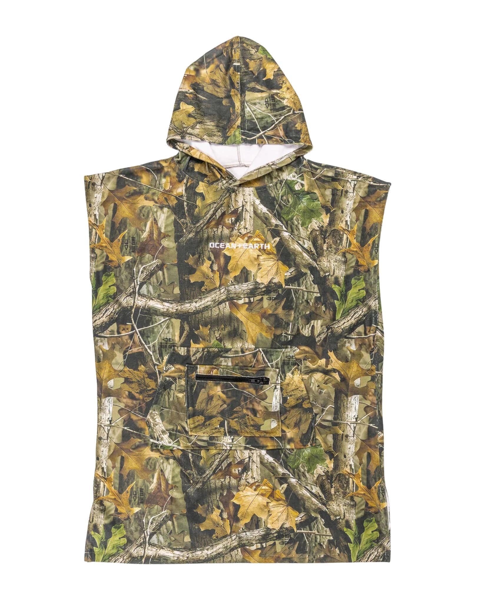 Ocean and Earth Youth Real Camo Hooded Poncho