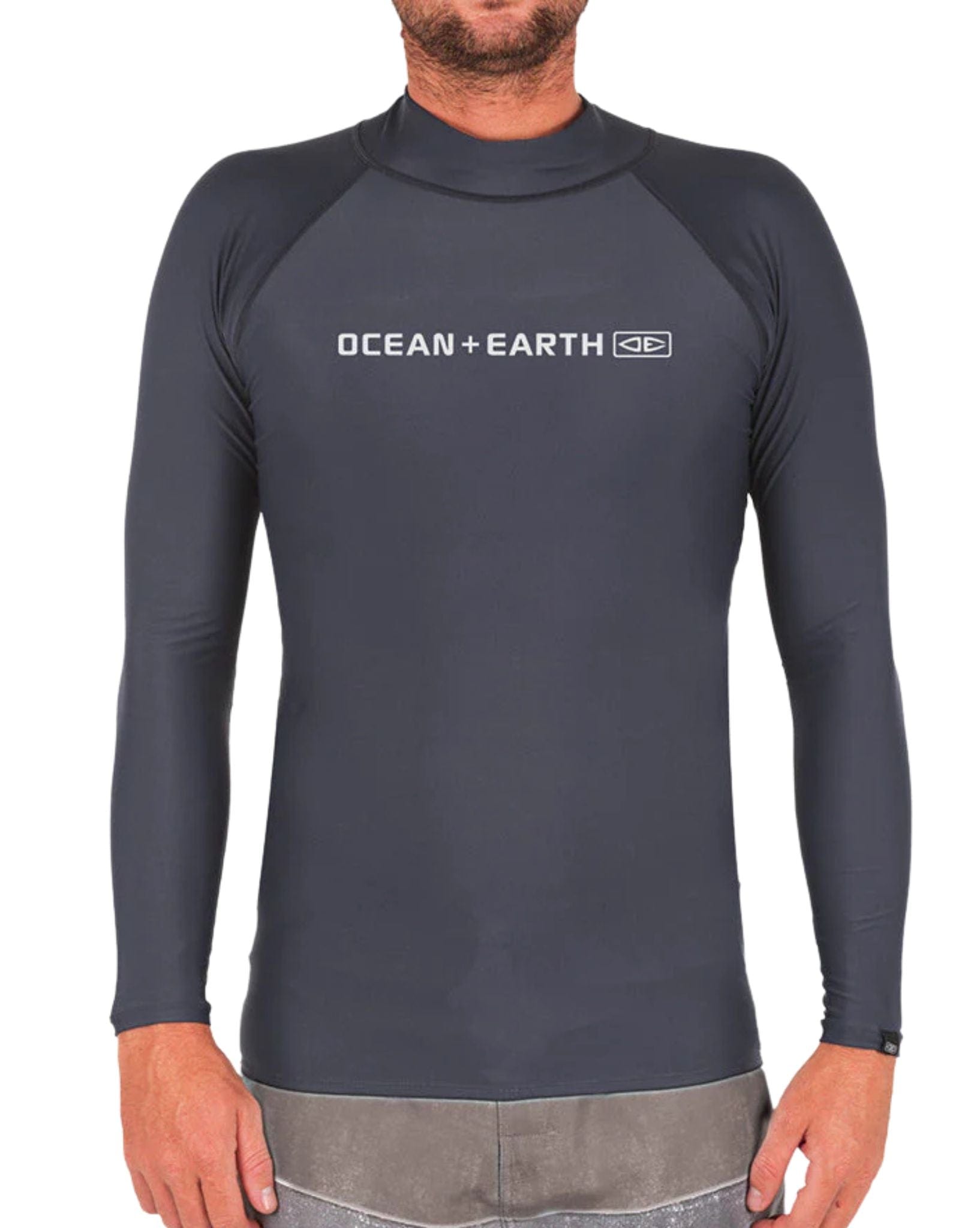 Ocean & Earth Mens Script LS Rash Shirt