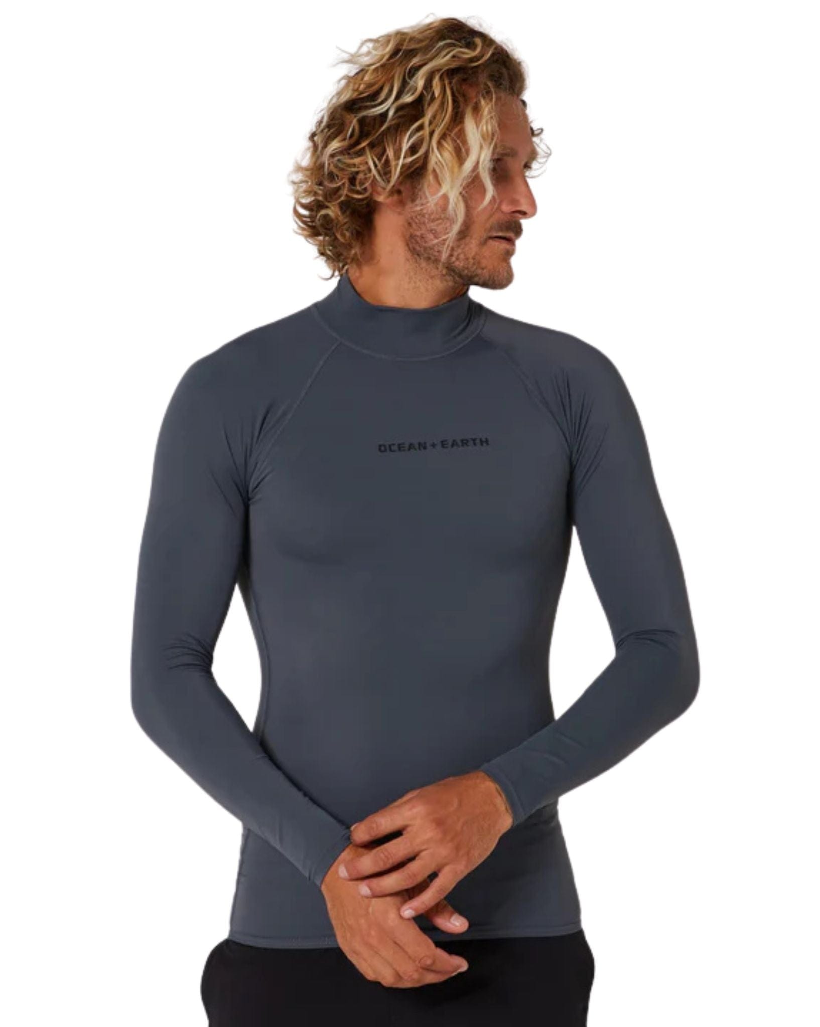 Ocean & Earth Mens Script LS Rash Shirt
