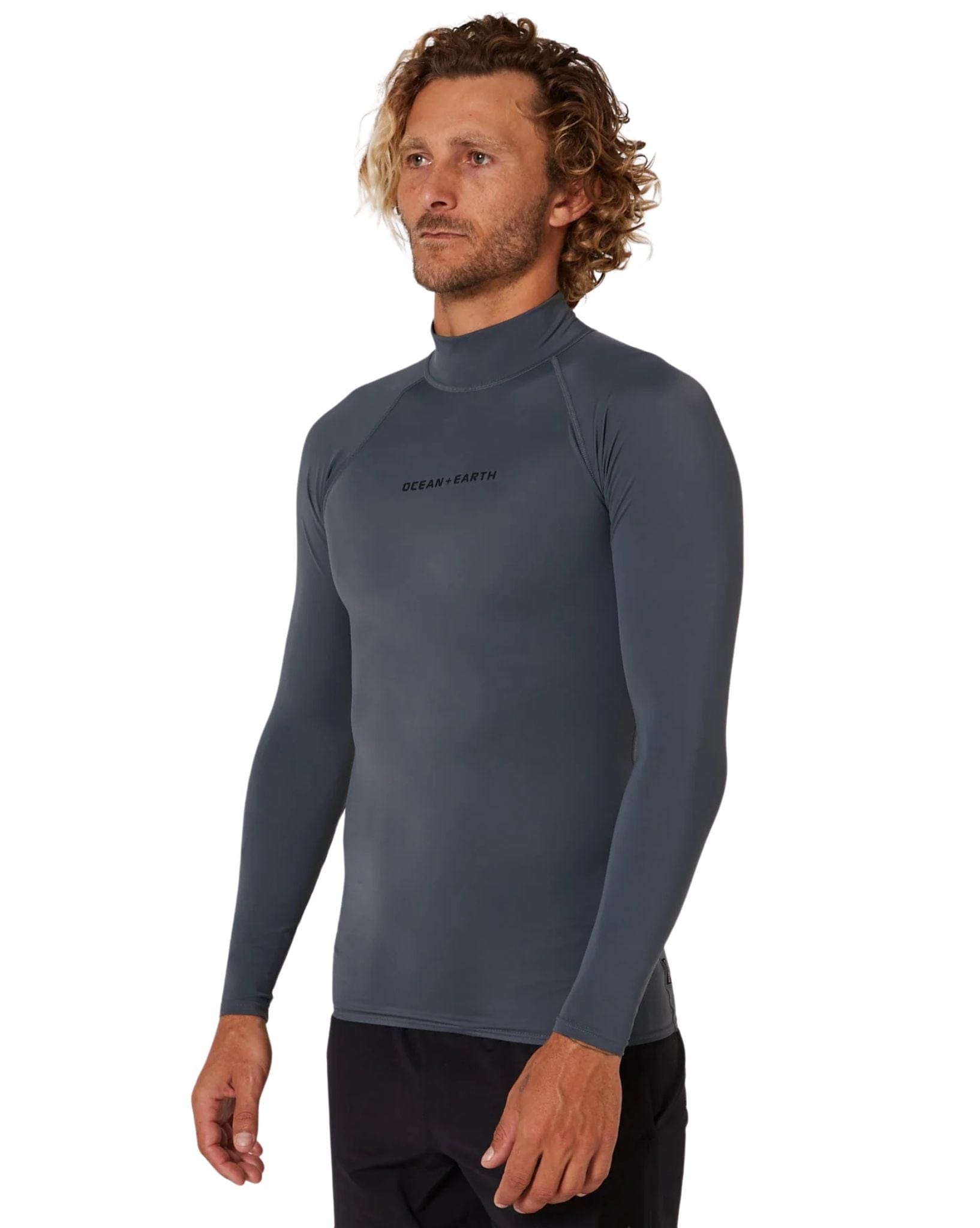 Ocean & Earth Mens Script LS Rash Shirt