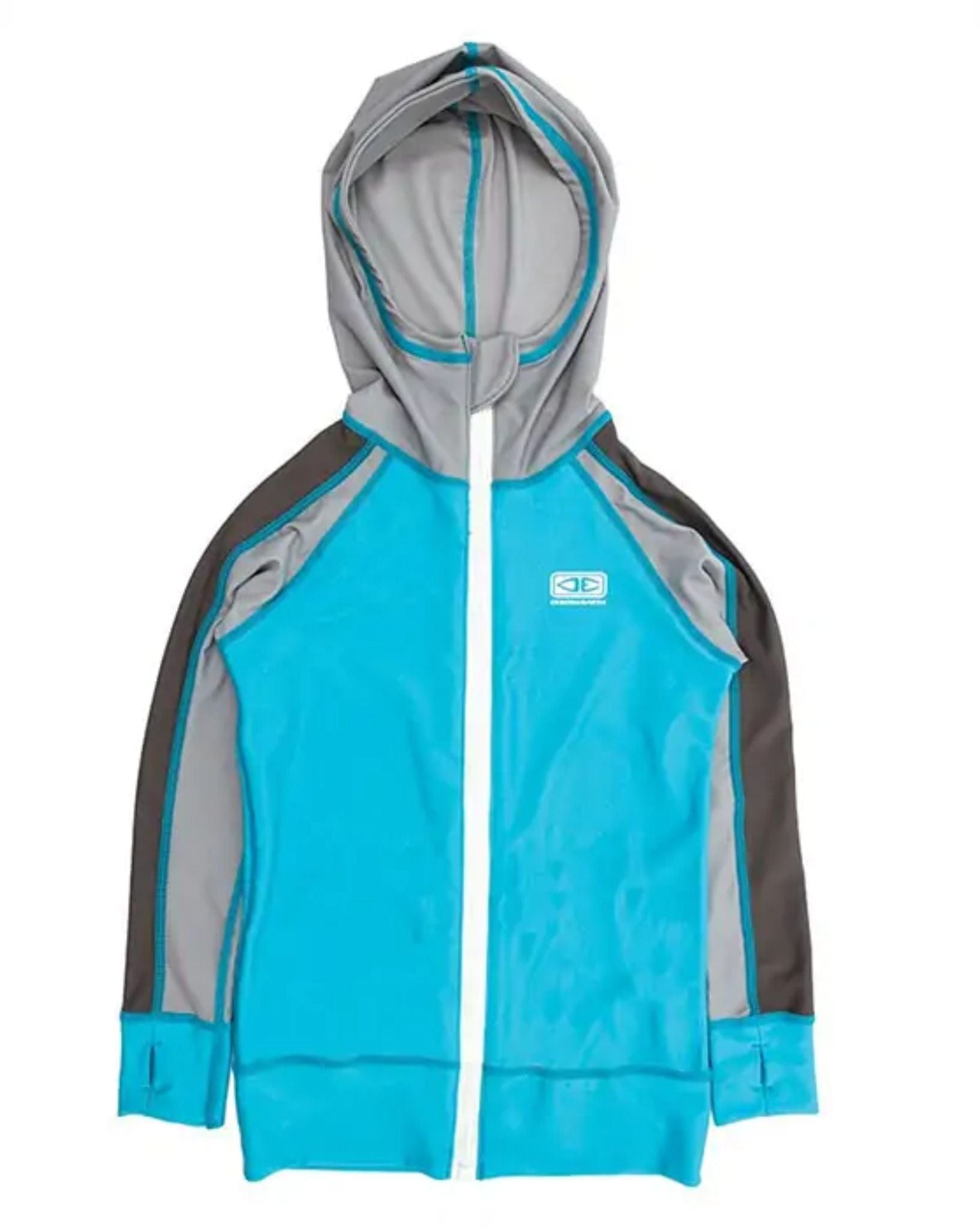 Ocean & Earth Toddler LS Zip Front Hoodie Sun Top - Blue 4