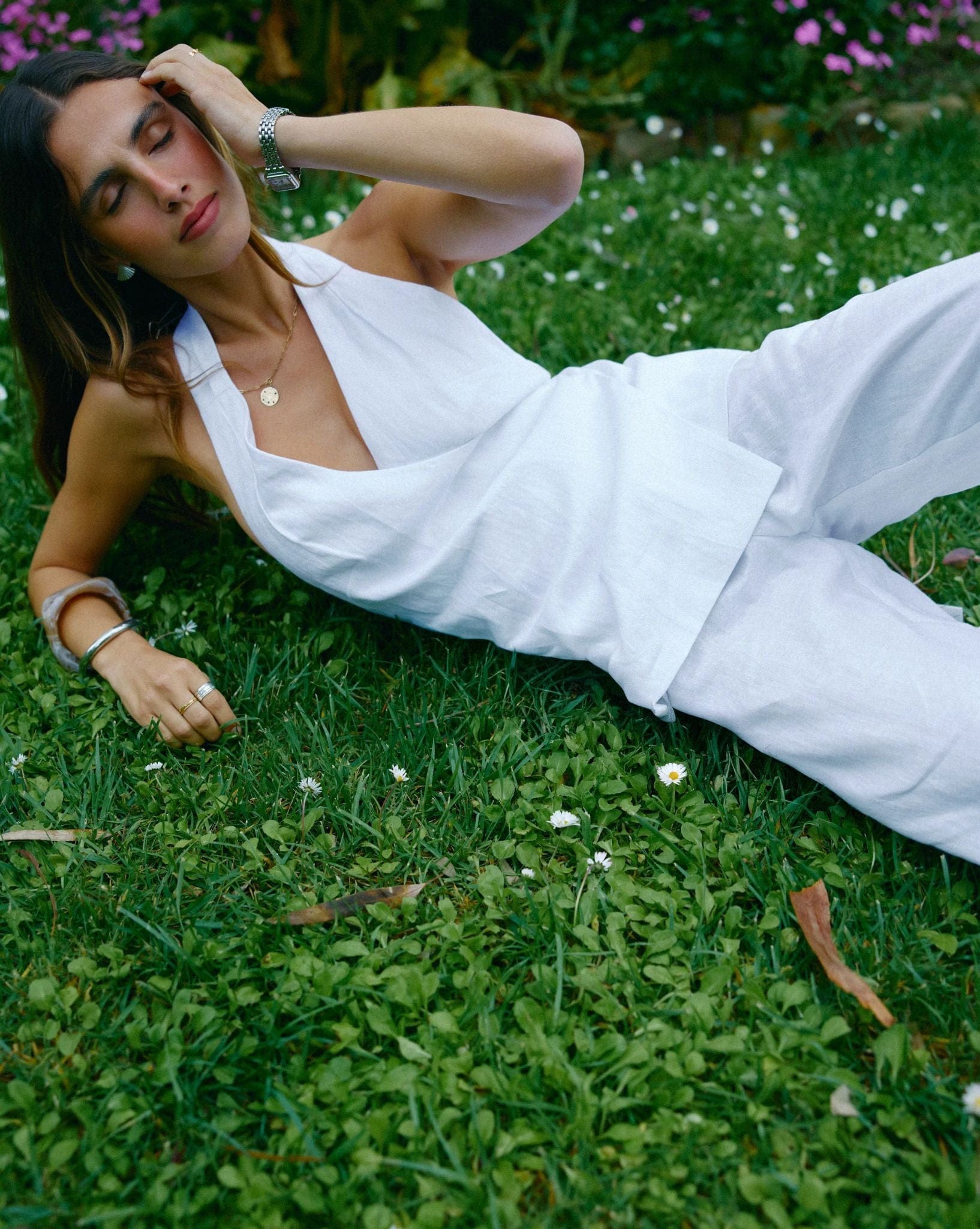 ORTC Elise Linen Wrap Top