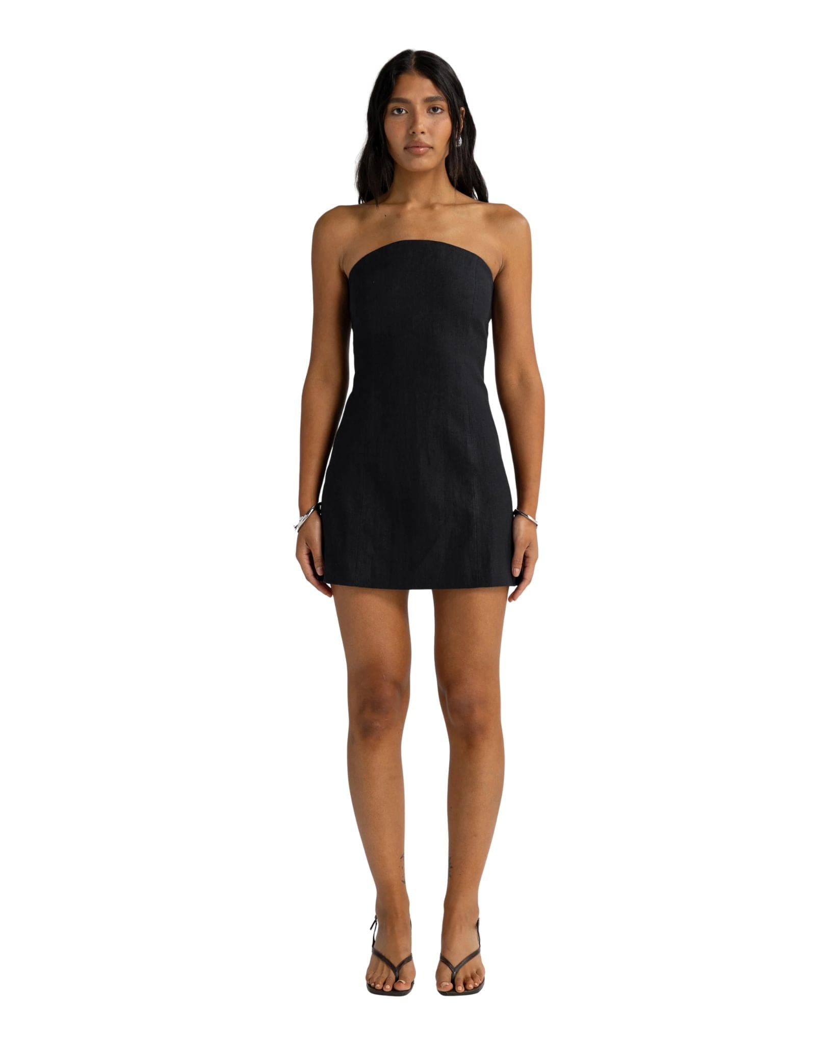 ORTC Savannah Linen Strapless Mini Dress