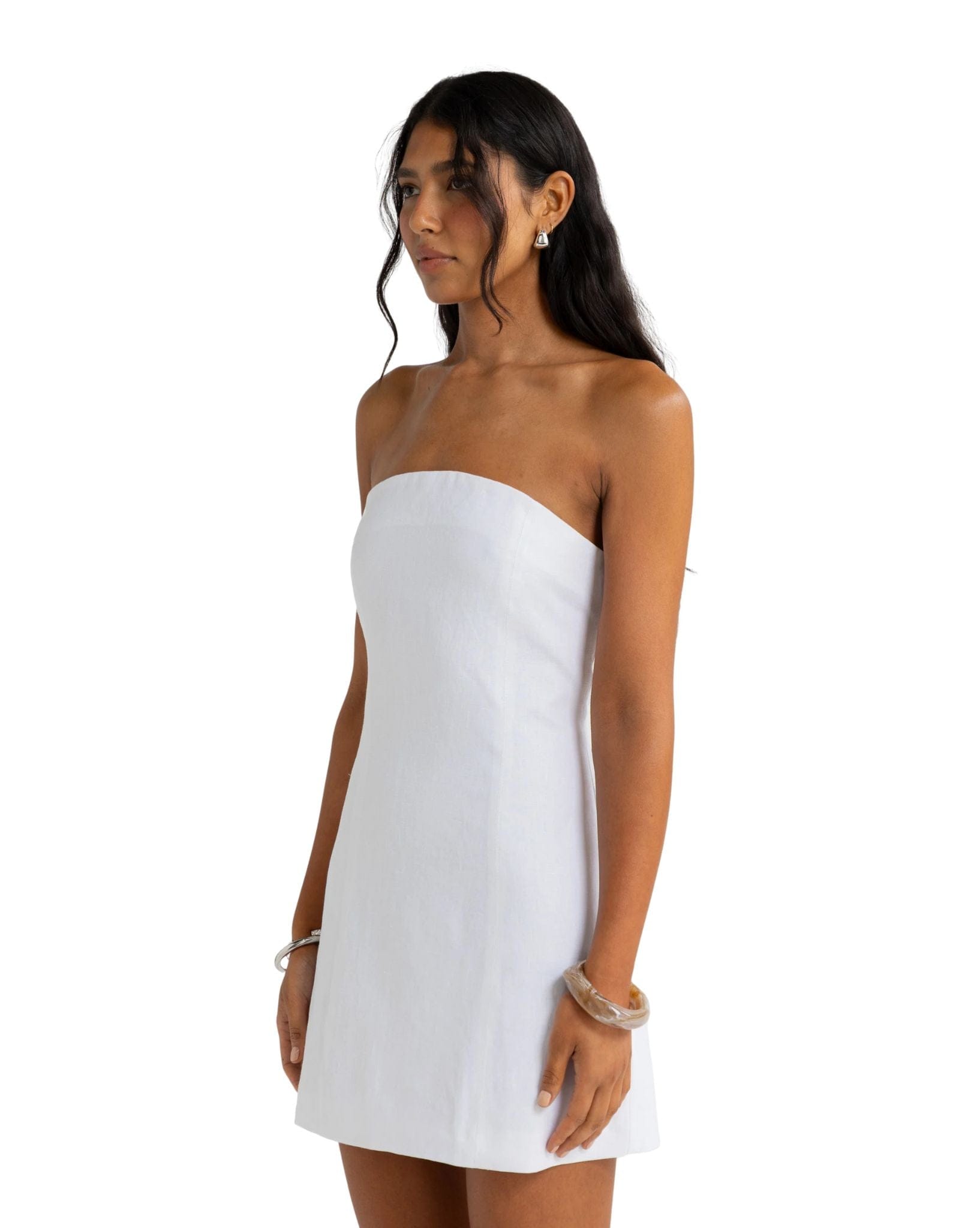 ORTC Savannah Linen Strapless Mini Dress