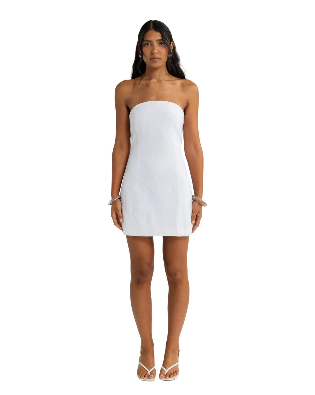 chinese dress ladies ORTC Savannah Linen Strapless Mini Dress