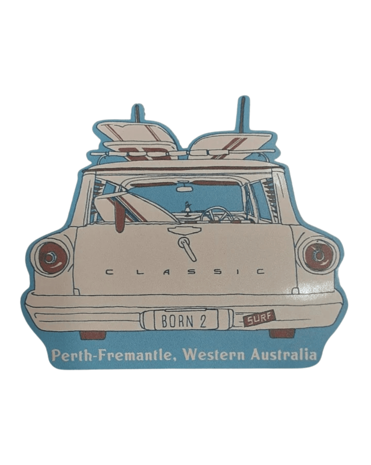 Pacific Creations Gerringong -  Beach Wagon - Mens Sticker