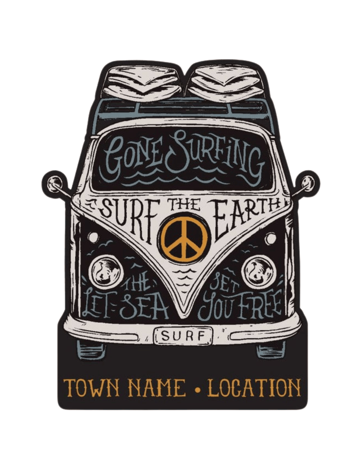 Pacific Creations Gerringong -  Combi Paradise - Mens Sticker